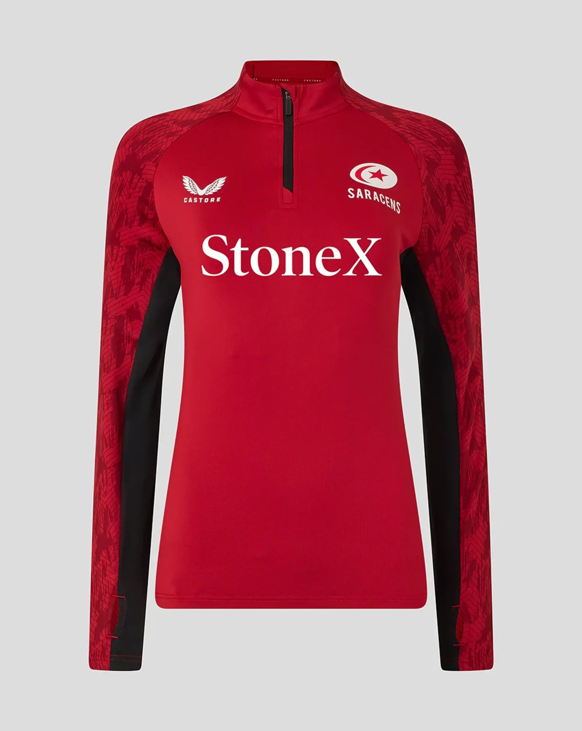 Castore Saracens Women's 25/26 Training 1/4 Zip - Rhymthic Red