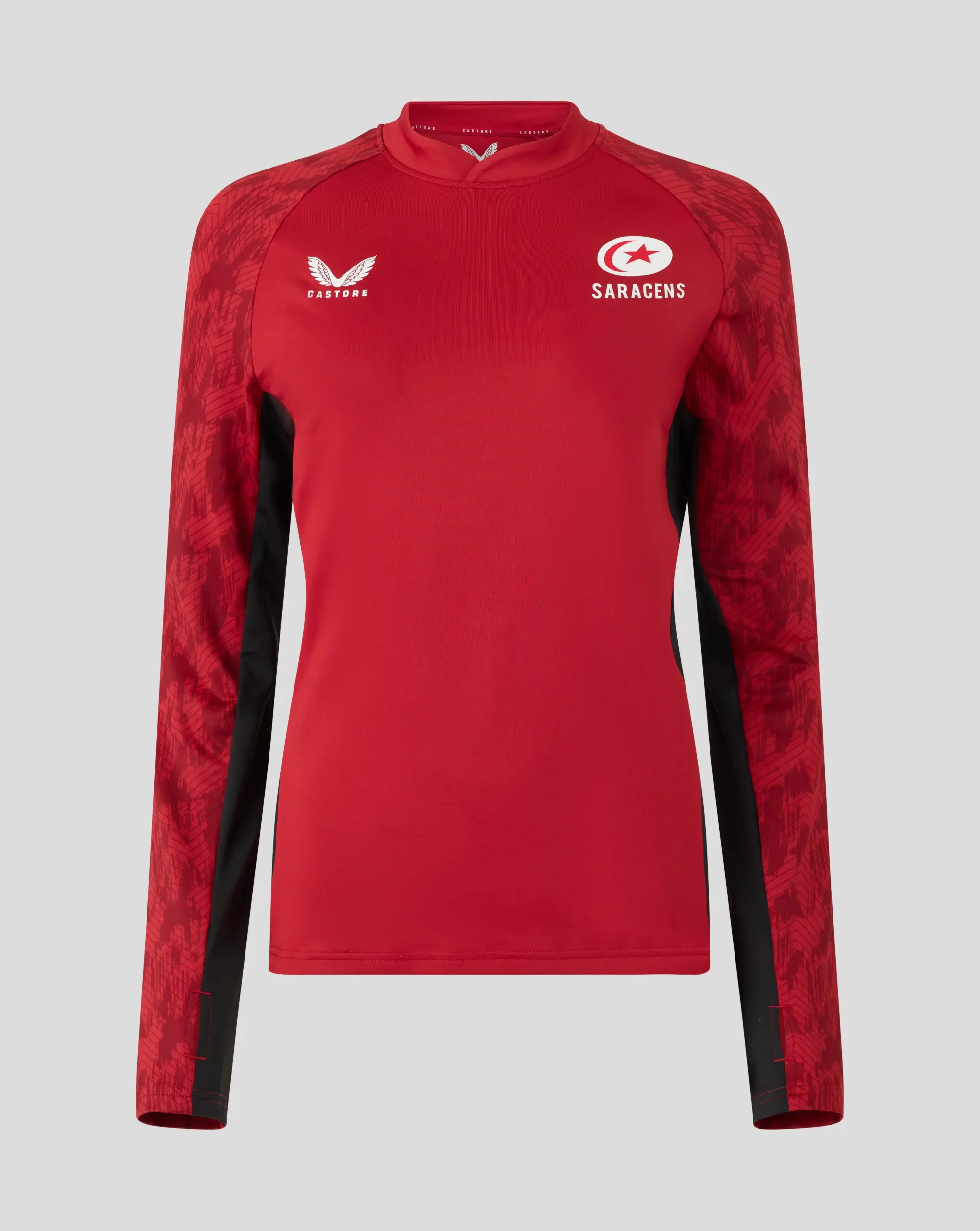 Castore Saracens Women's 25/26 Training Drill Top - Rhymthic Red