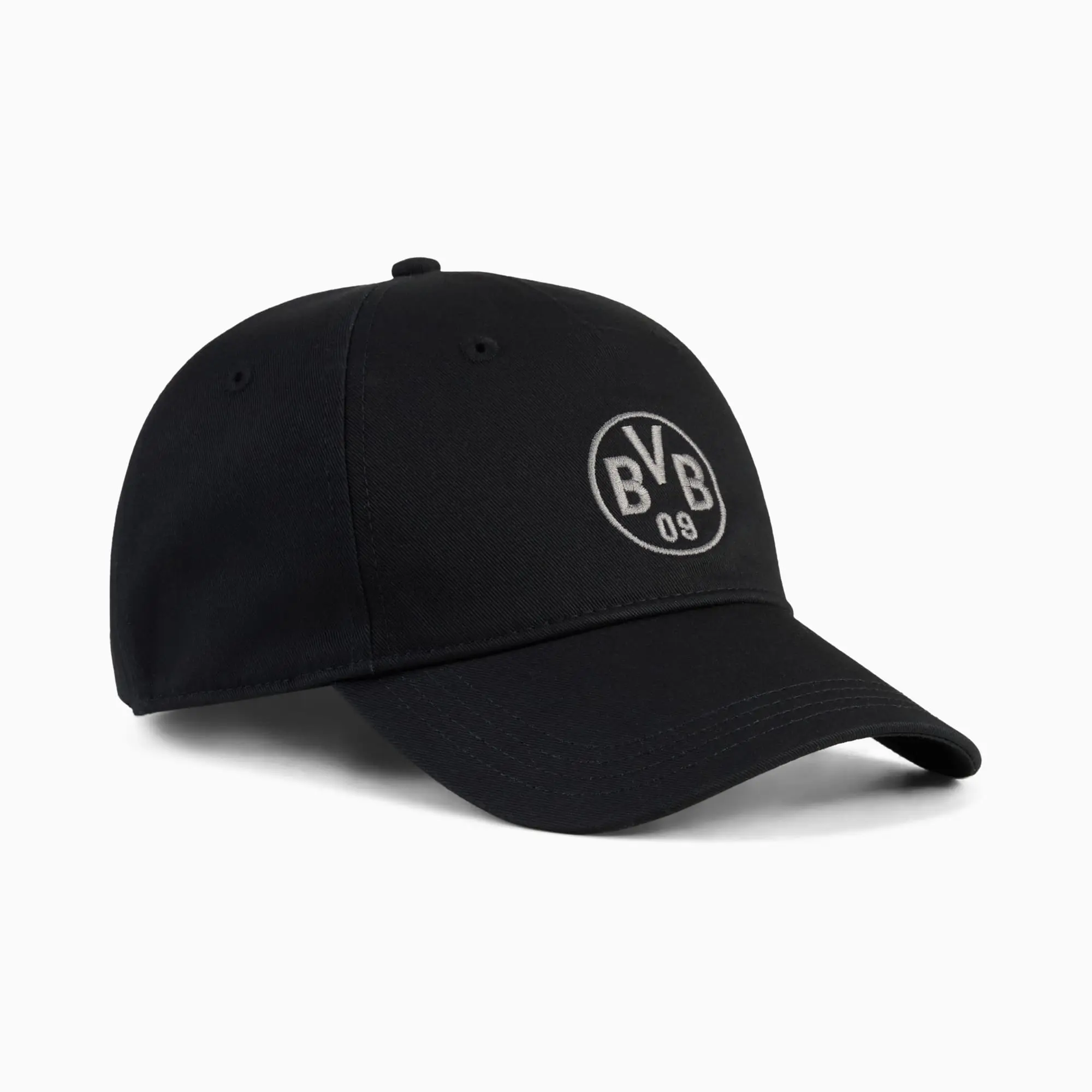 PUMA Borussia Dortmund Essentials Cap Unisex, Black/Flat Medium Grey
