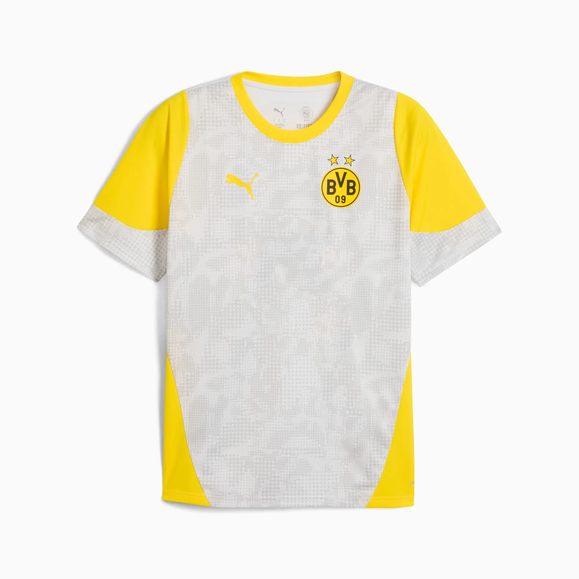 PUMA Borussia Dortmund Training Jersey Men, Silver Mist/Faster Yellow, size 3XL