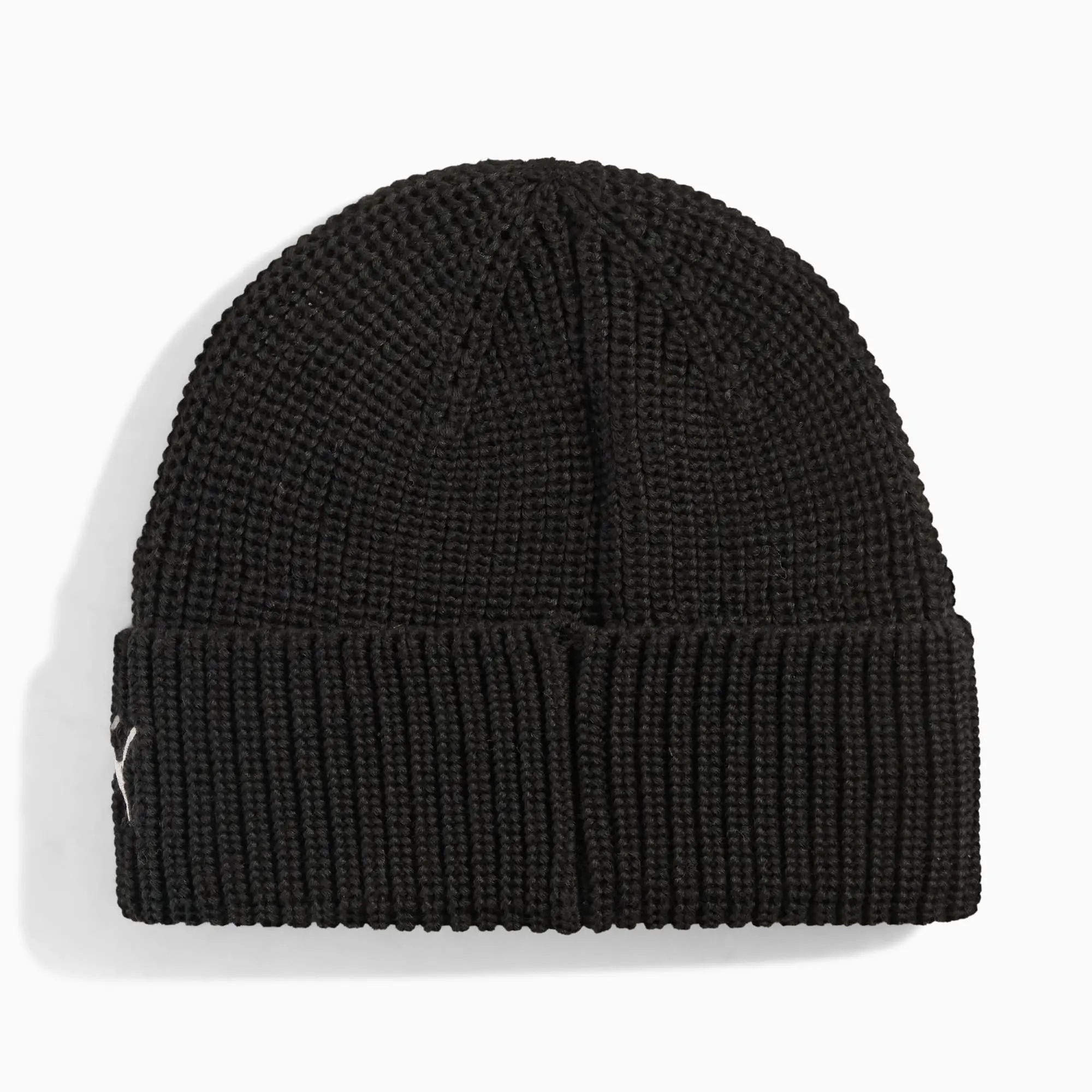 PUMA Borussia Dortmund Esserntials Beanie Hat, Black/Flat Medium Grey