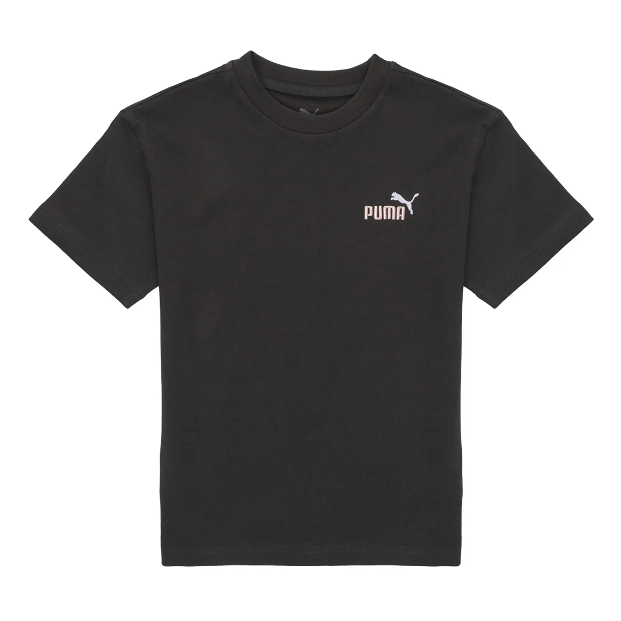 Puma  ESS 2 COLOR Small No. 1 Logo Relaxed Tee  girls's Children's T shirt in Black