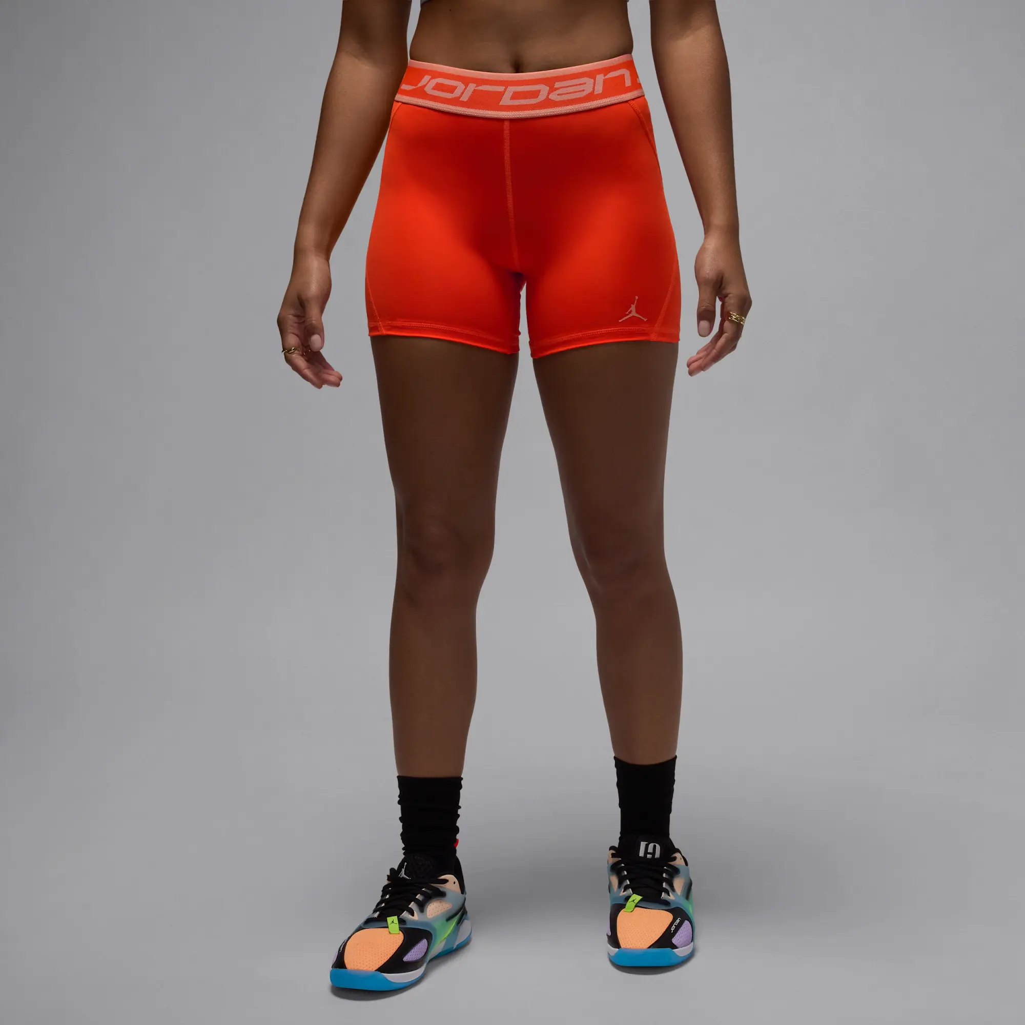 Nike Jordan Sport Women's 13cm (approx.) Shorts - Orange - Polyester/Elastane