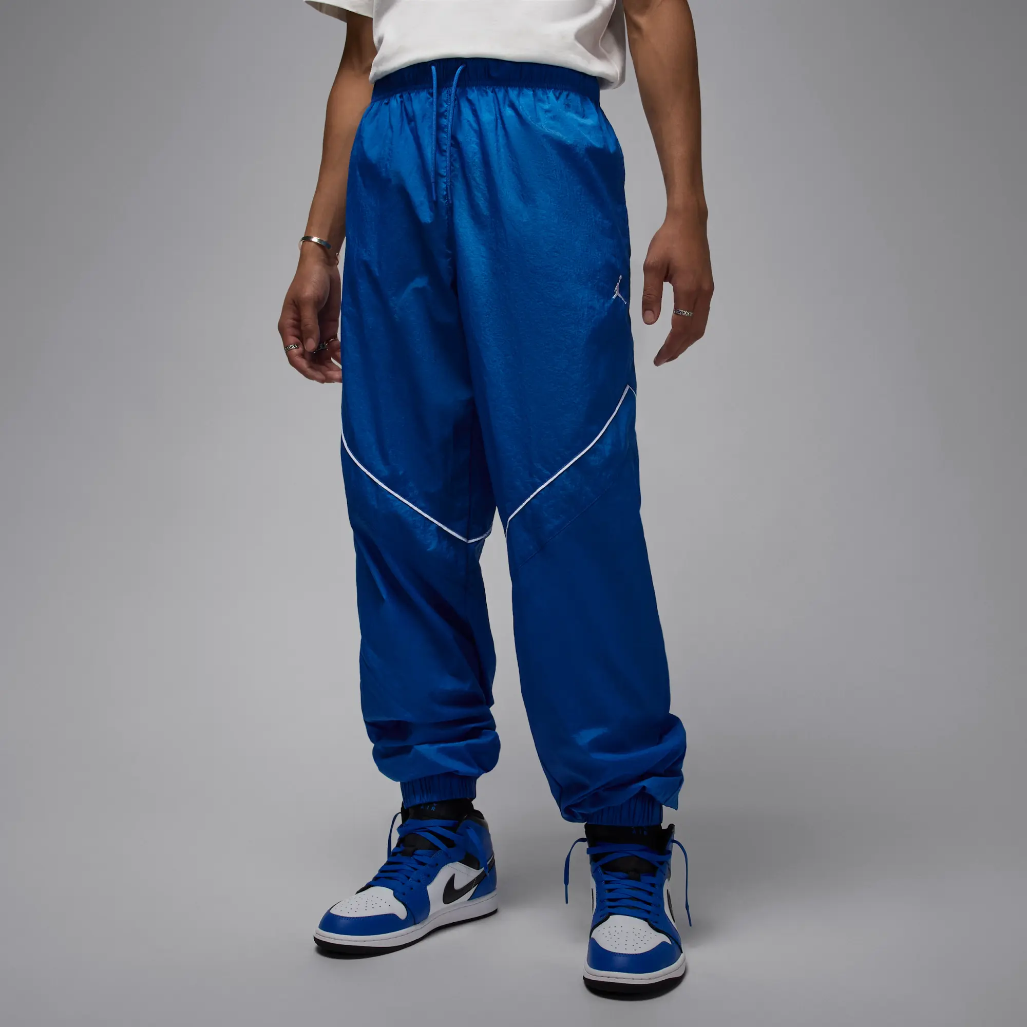 Nike Jordan Brooklyn Men's Draft Trousers - Blue - Nylon