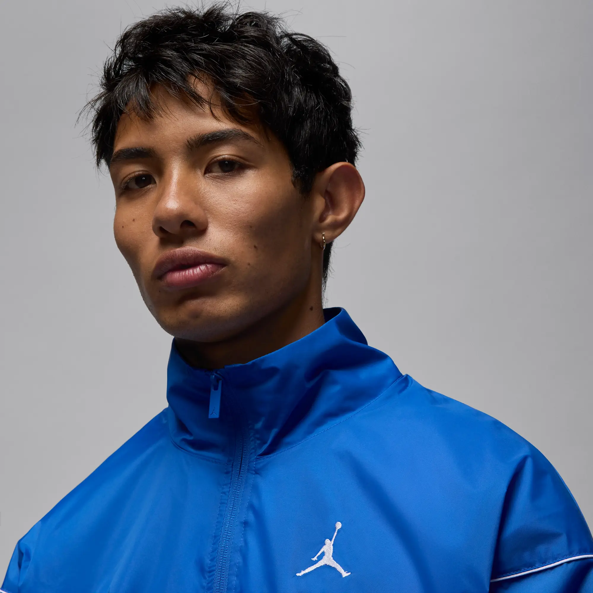 Nike Jordan Brooklyn Men's Draft Jacket - Blue - Nylon