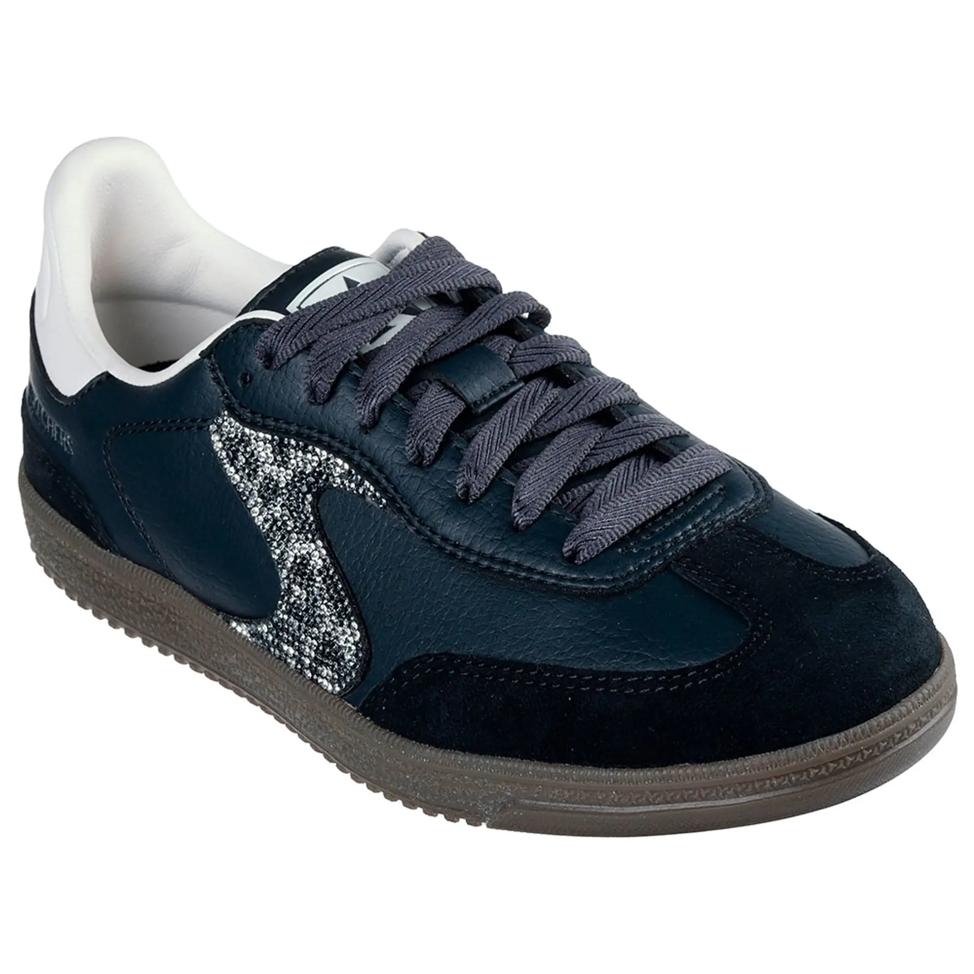 Skechers Women's Hotshot - Shimmering Spots Sneaker in Black/White