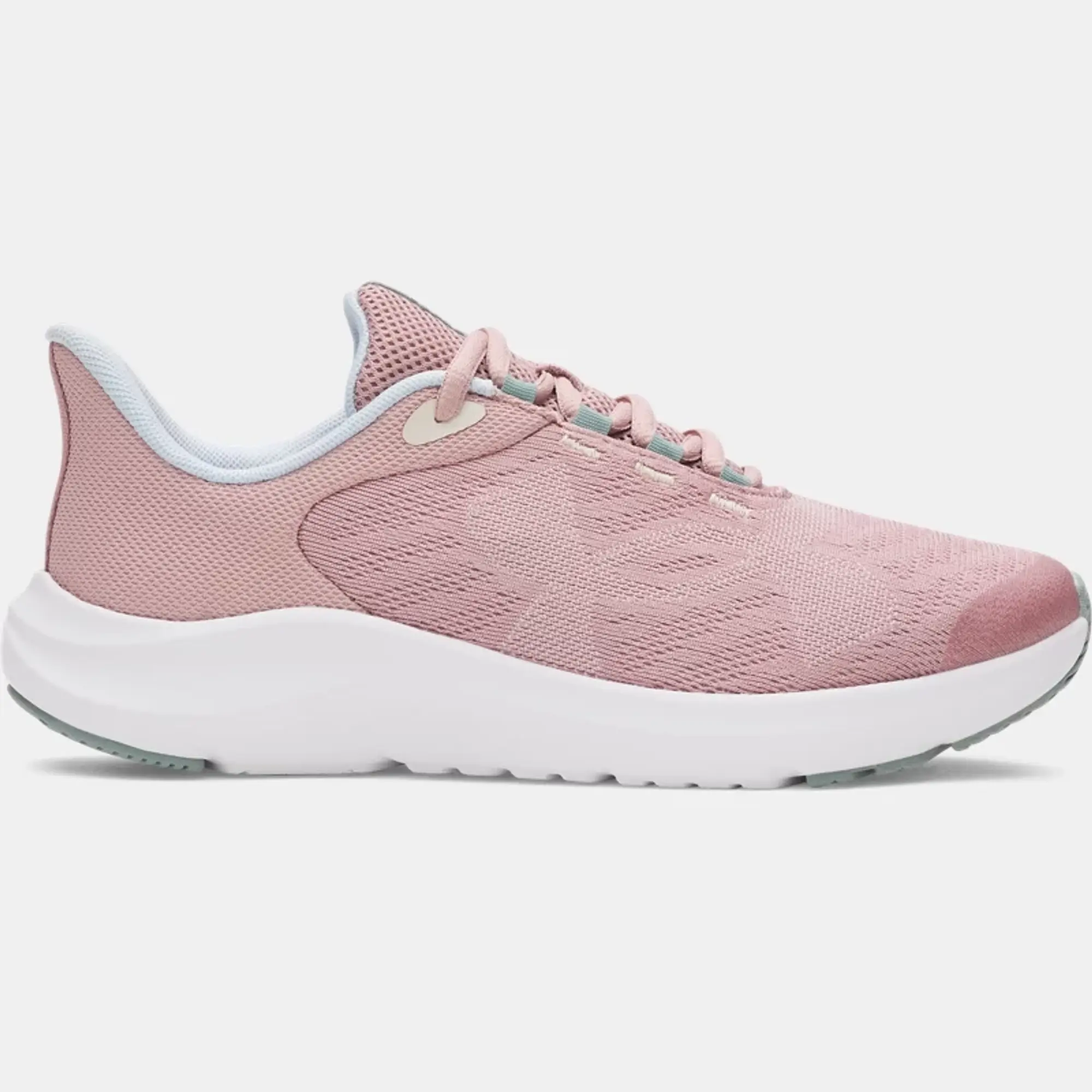 Under Armour  Pursuit 4 Big Logo Girls' Grade School Running Shoes Tourmaline Pink / Nimbus Blue / Stone 3.5