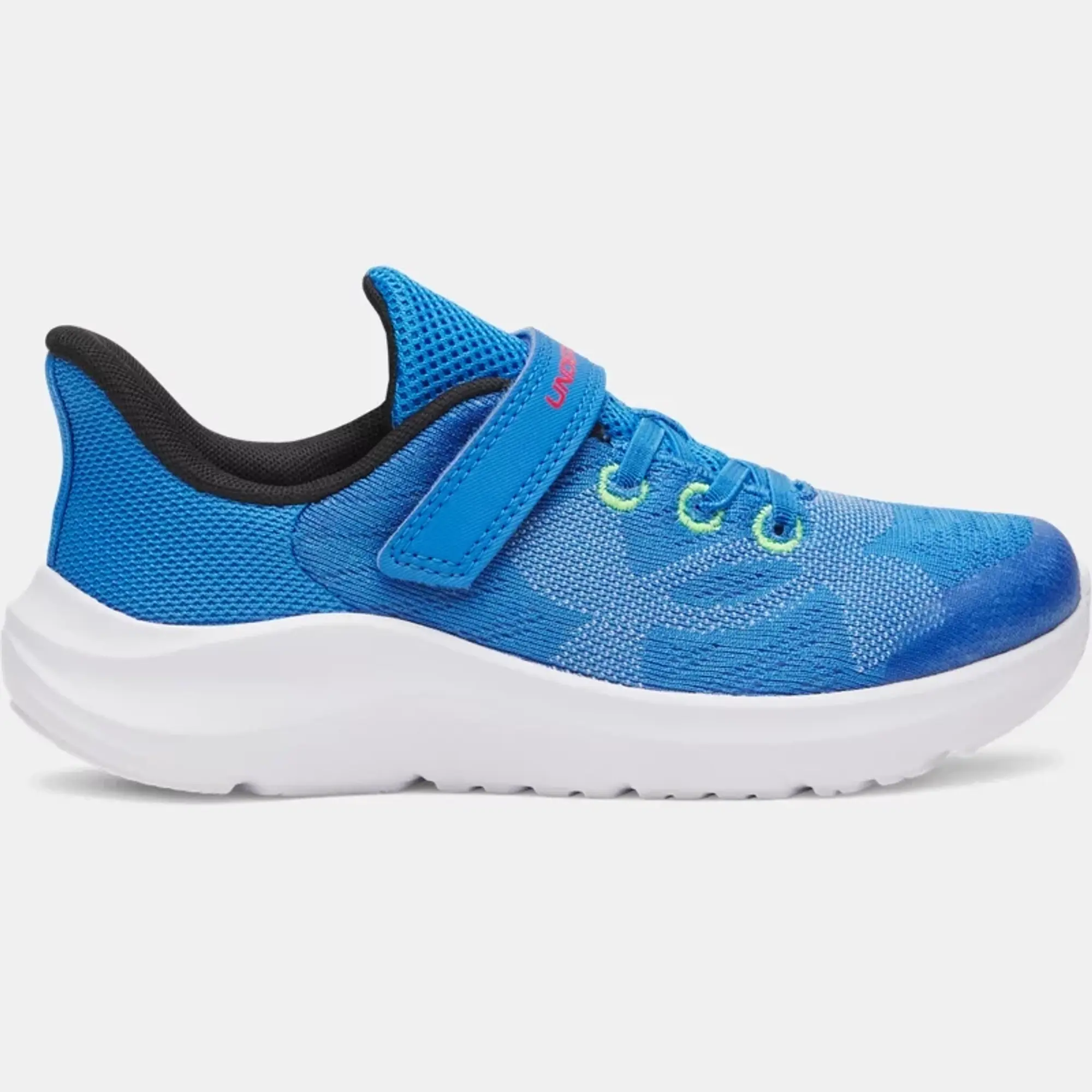 Under Armour  Pursuit 4 Big Logo AC Boys' Pre-School Running Shoes Blue Atlantis / High Vis Yellow / White 13.5