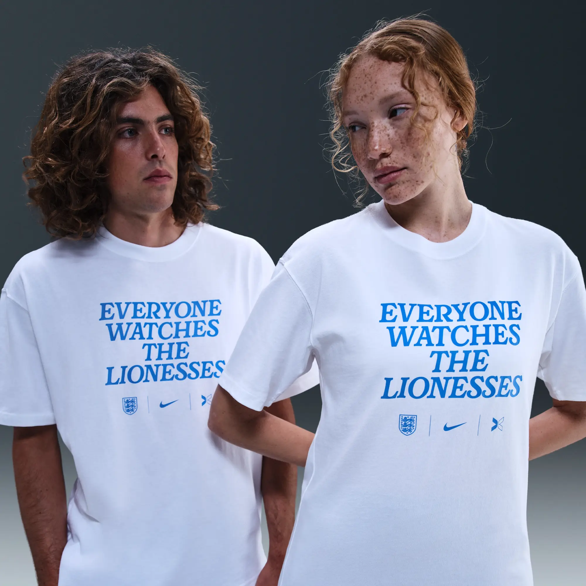 Everyone Watches Women's Sports™ 'England' Nike by TOGETHXR Football T-Shirt - White - Cotton
