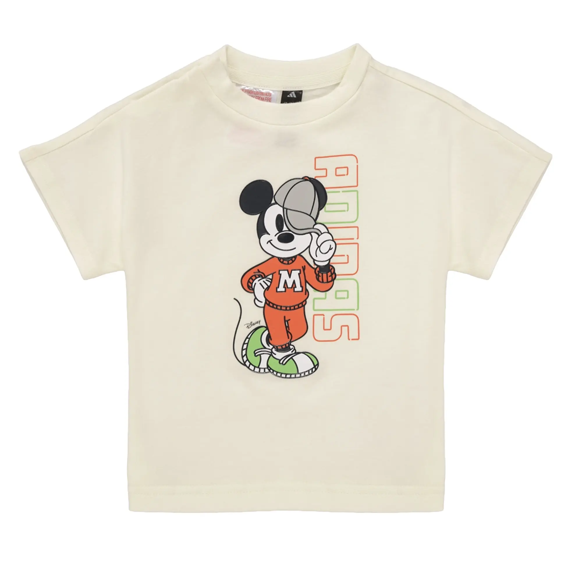 adidas  Disney Mickey Mouse T-Shirt Kids  boys's Children's T shirt in White