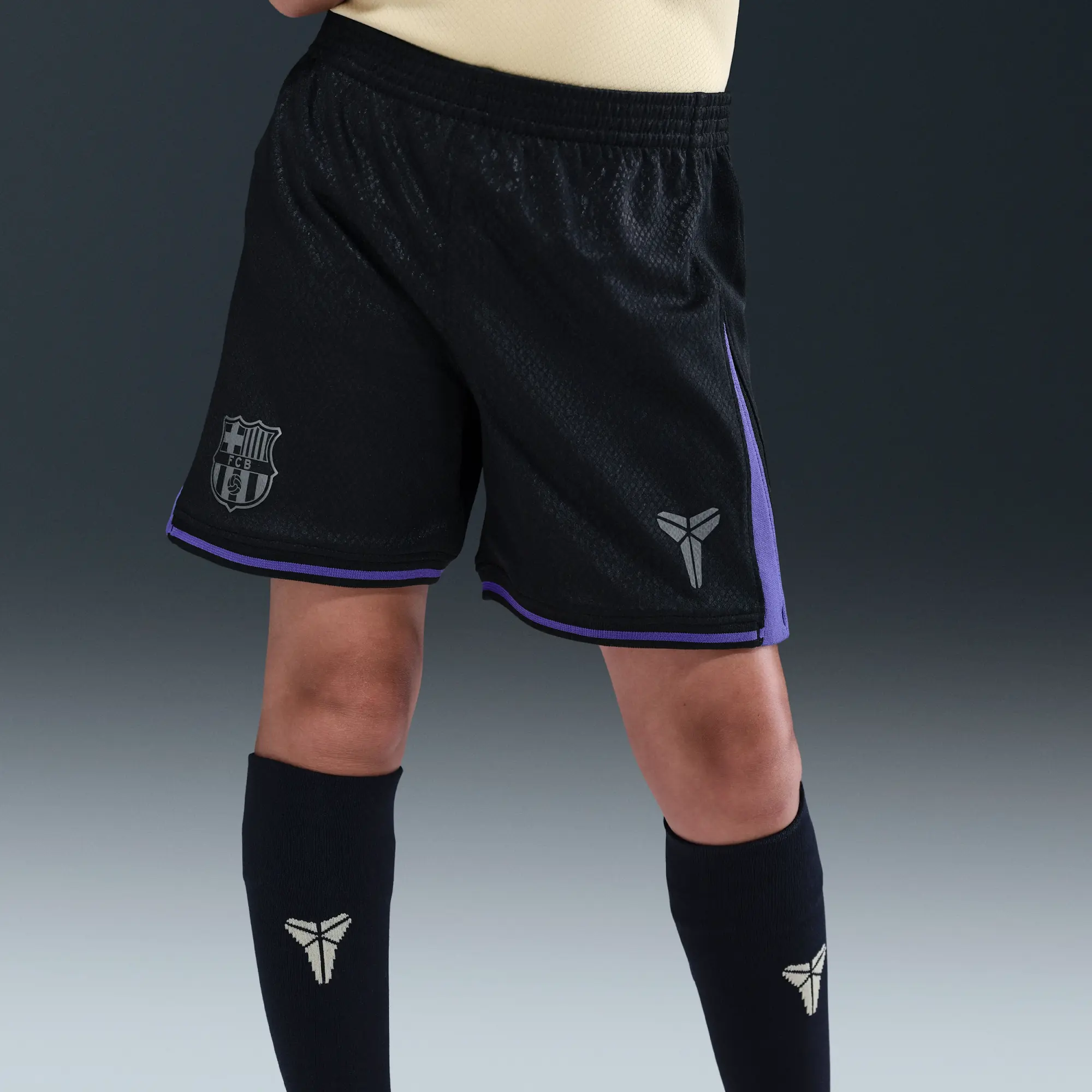 F.C. Barcelona 2025/26 Stadium Away Younger Kids' Kobe Football Replica 3-Piece Kit - Brown - Polyester