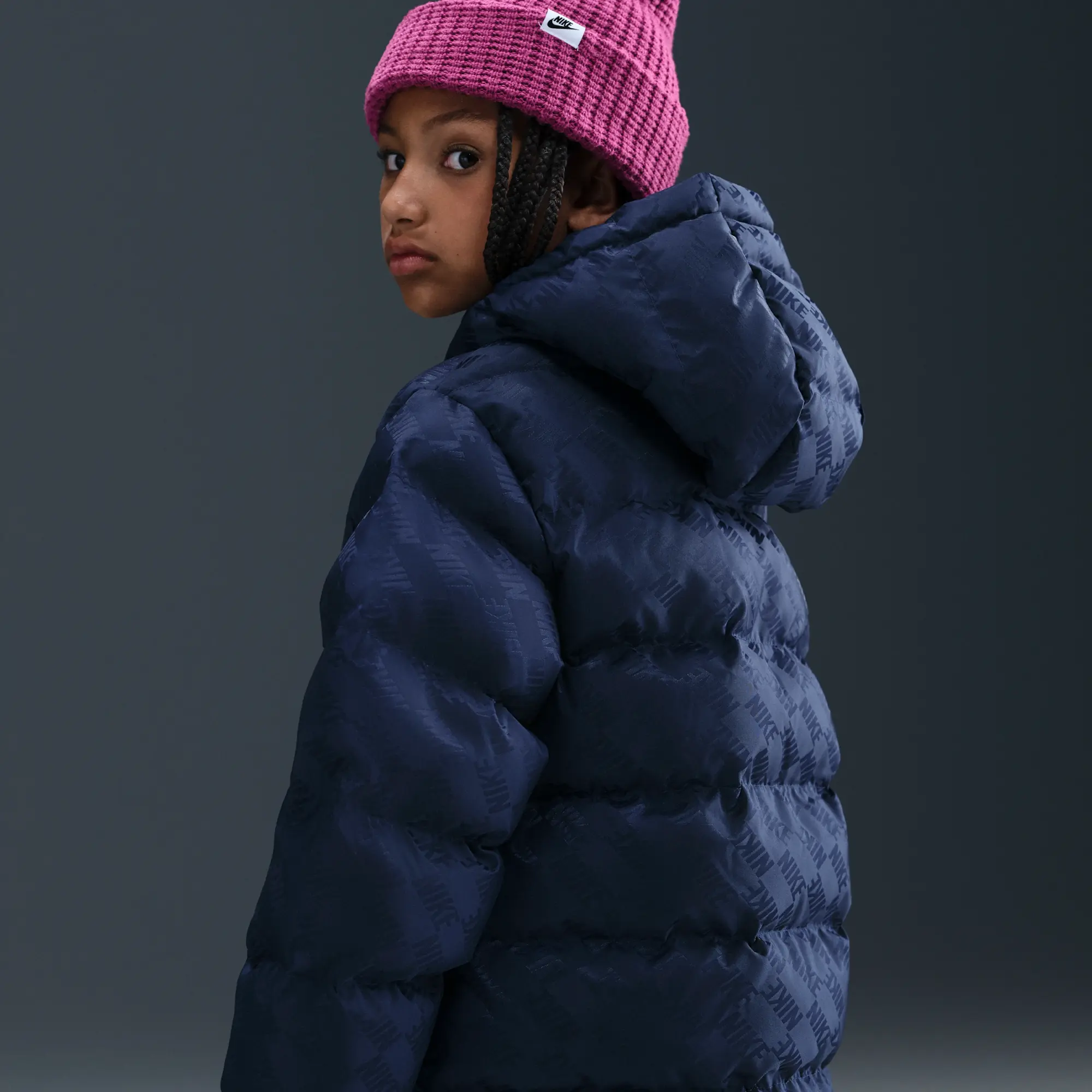 Nike Sportswear All Day Play Older Kids' Therma-FIT Loose-Fit Puffer Jacket - Blue - Nylon