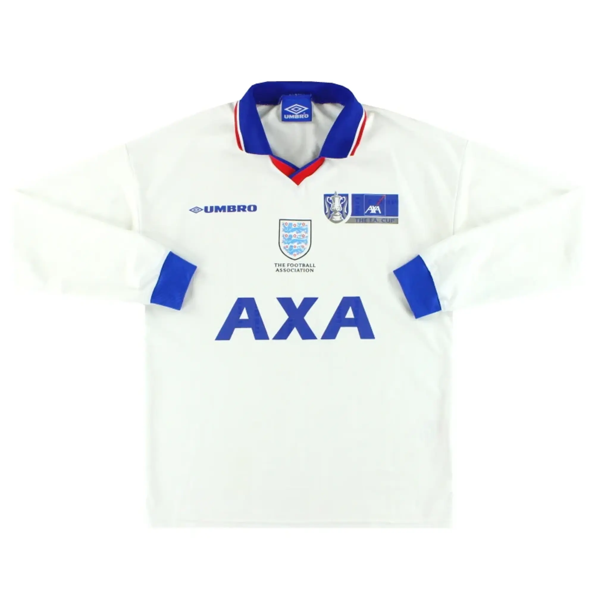 1998-99 England Umbro FA Cup Training Shirt L/S M - England / Excellent 