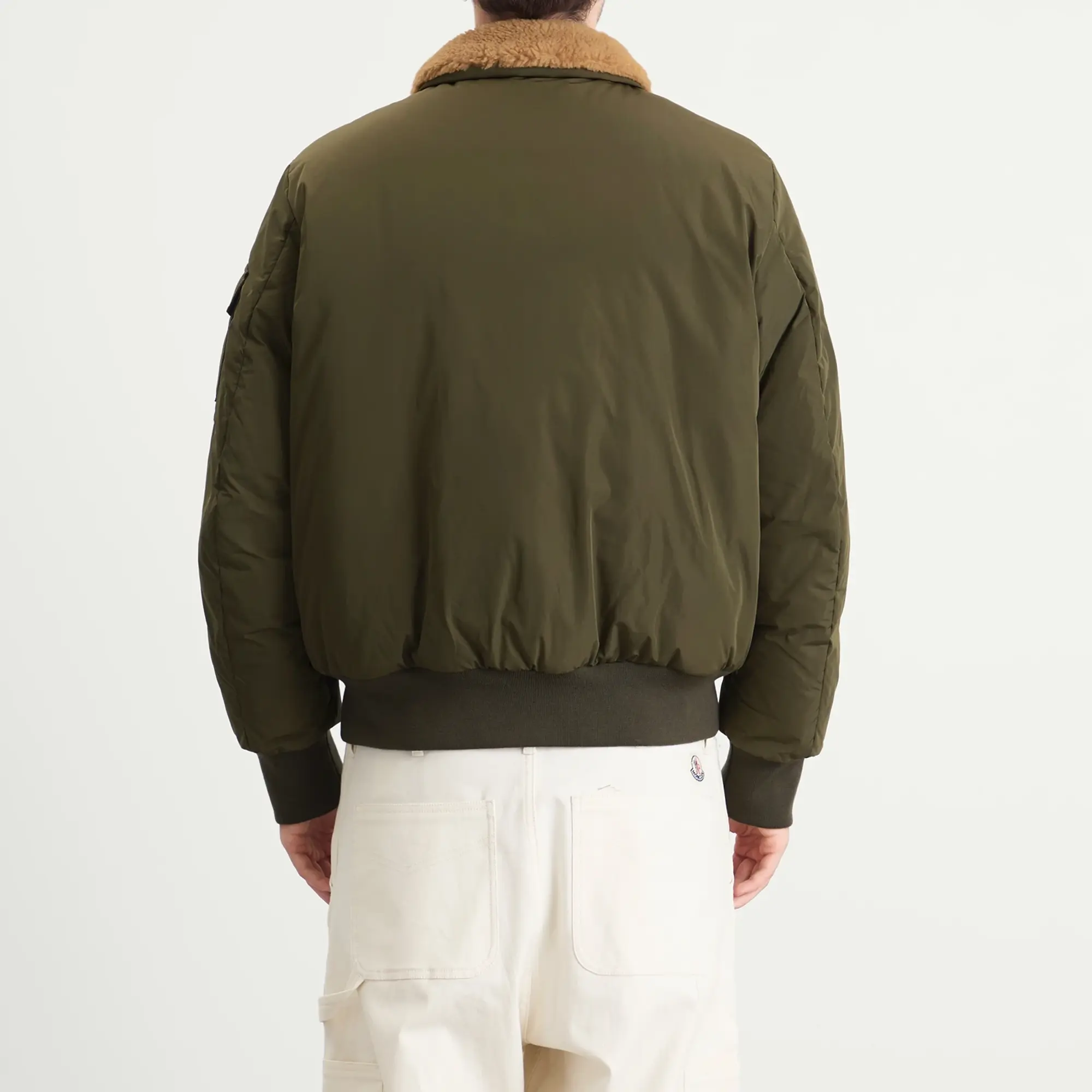Moncler Men's Maulevrier Bomber Reversible Teddy Jacket Green