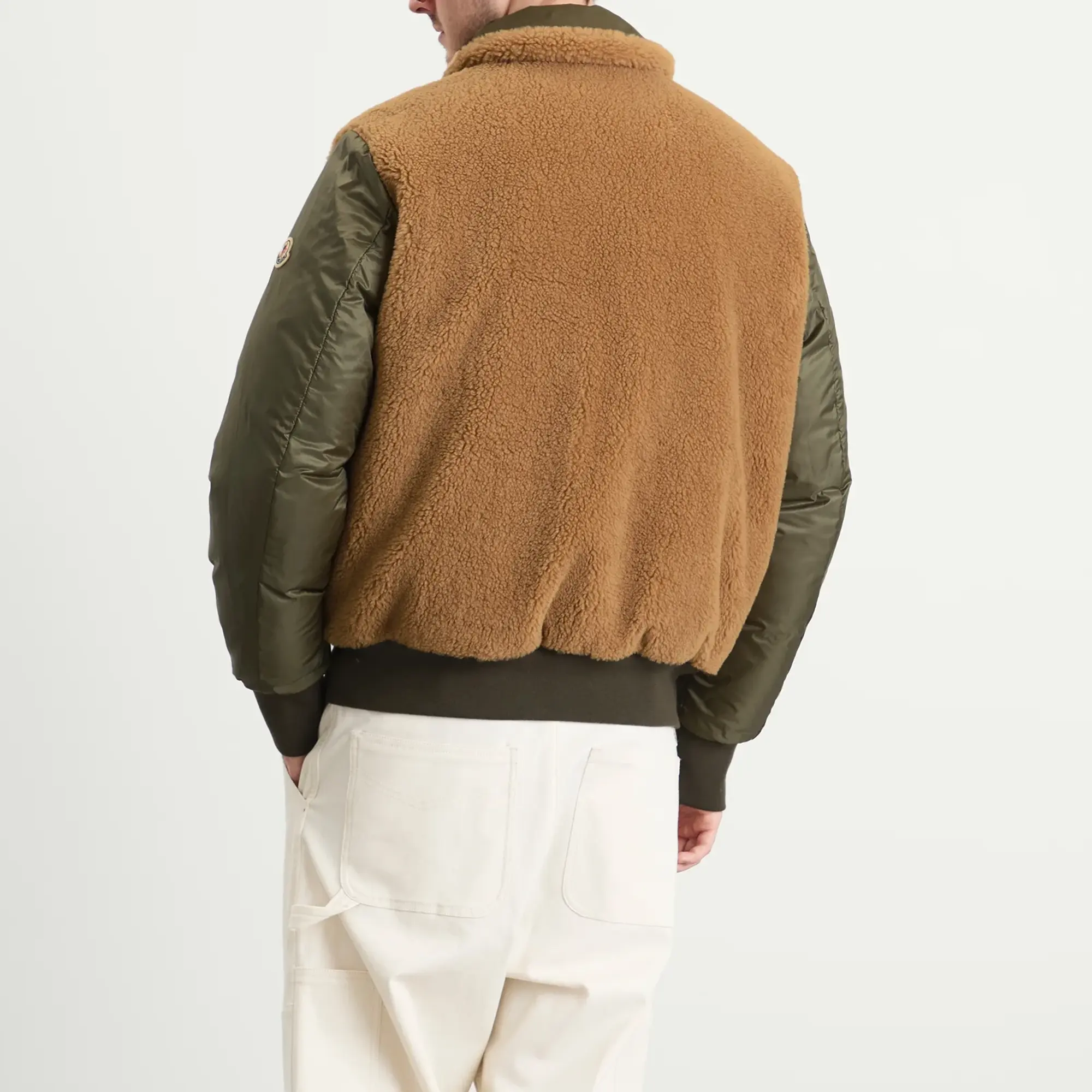 Moncler Men's Maulevrier Bomber Reversible Teddy Jacket Green