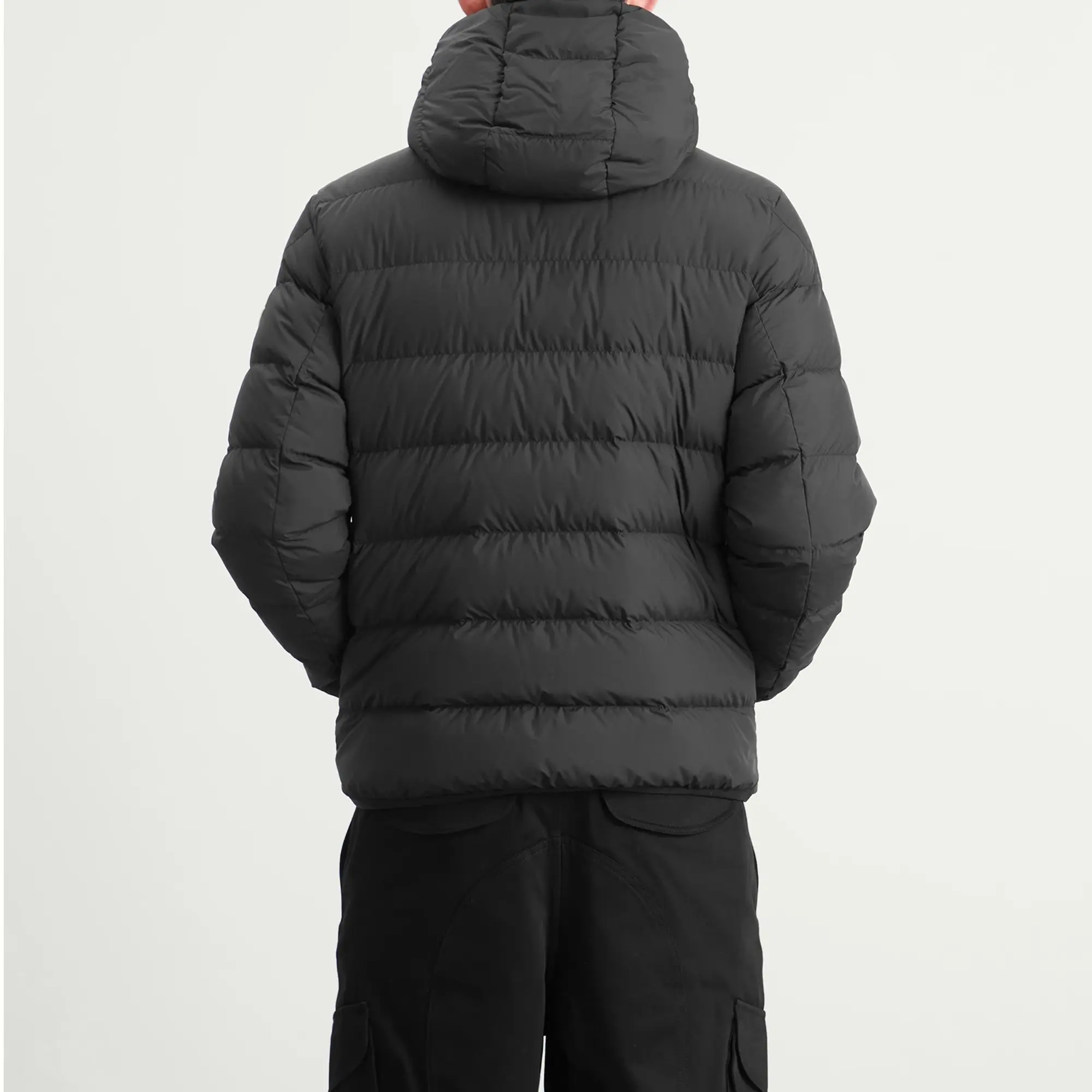Moncler Men's Montbrocq Jacket Tape Logo Seam Black