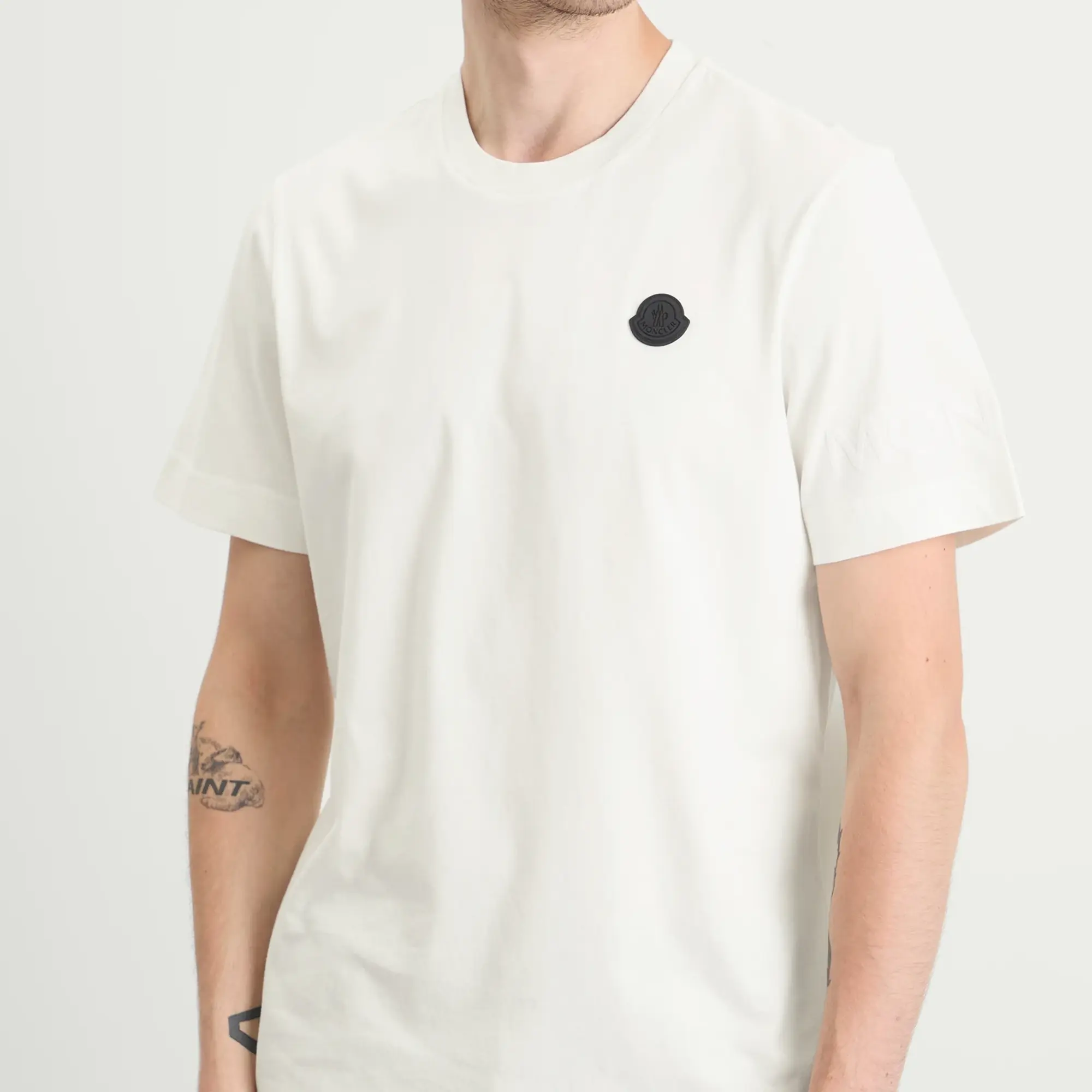 Moncler Men's Short Sleeve Cotton T-Shirt White