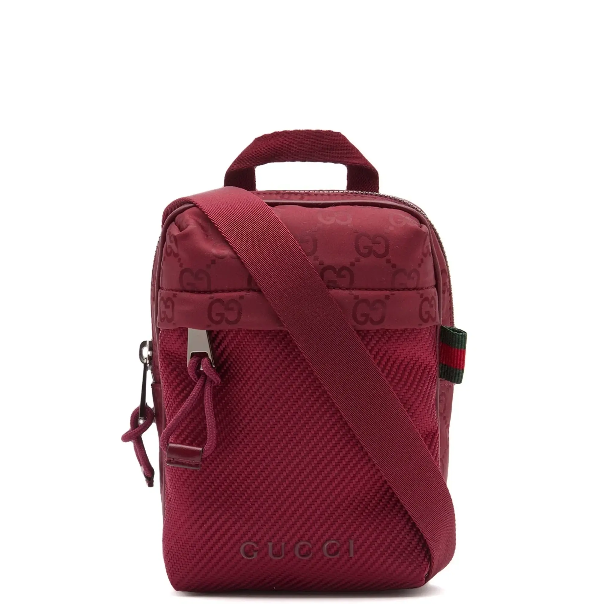 Gucci Men's Nylon GG Int 802 Mini Bag Red