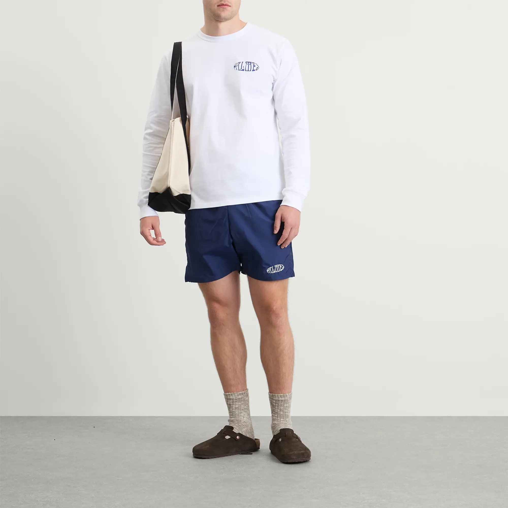 Palmes Men's Oval Tennis Shorts Blue