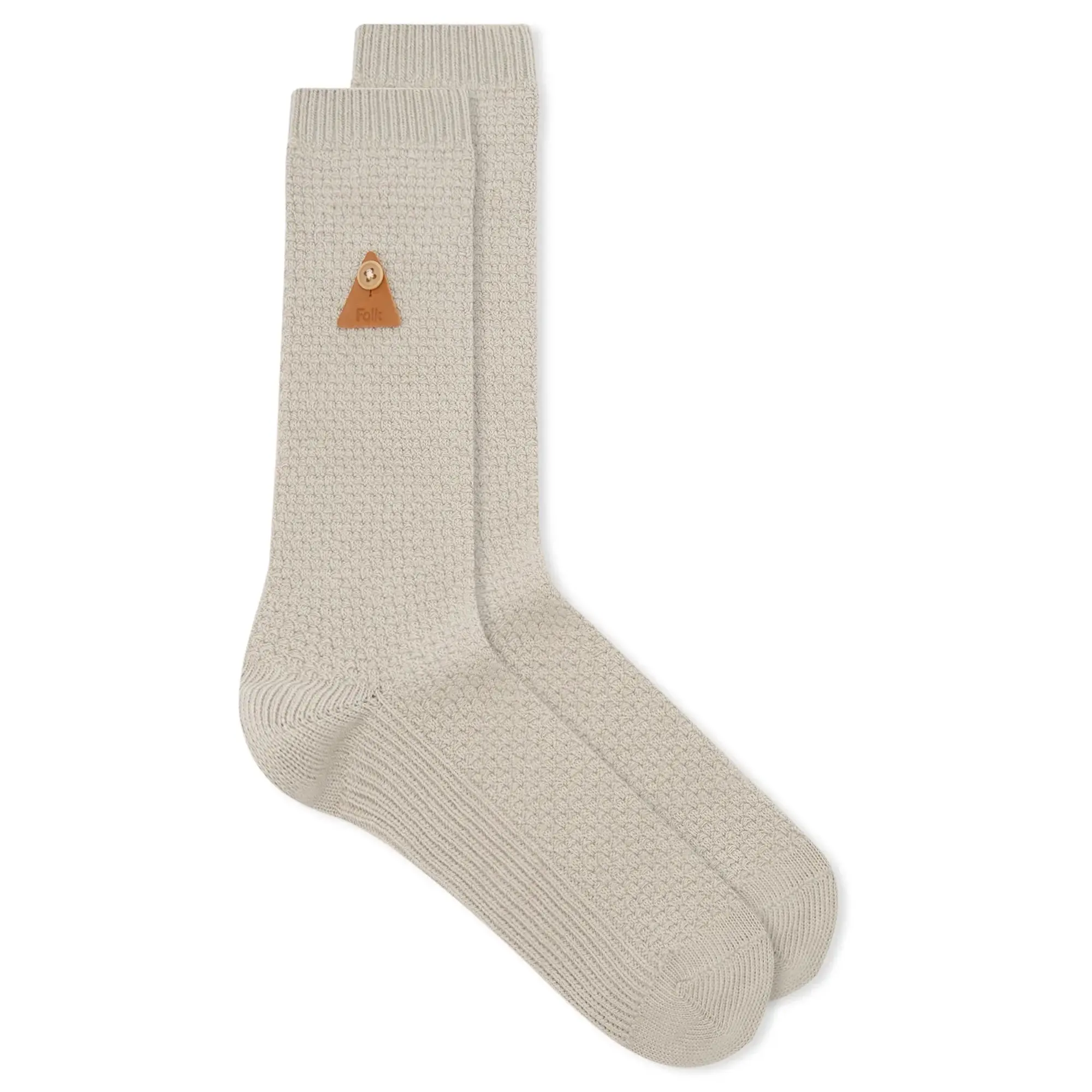 Folk Men's Waffle Sock Silver Grey