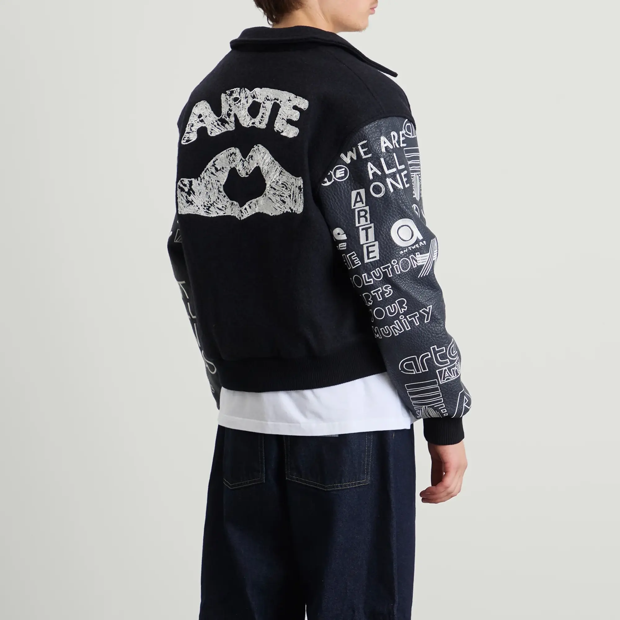 Arte Men's Art Saves College Jacket Navy