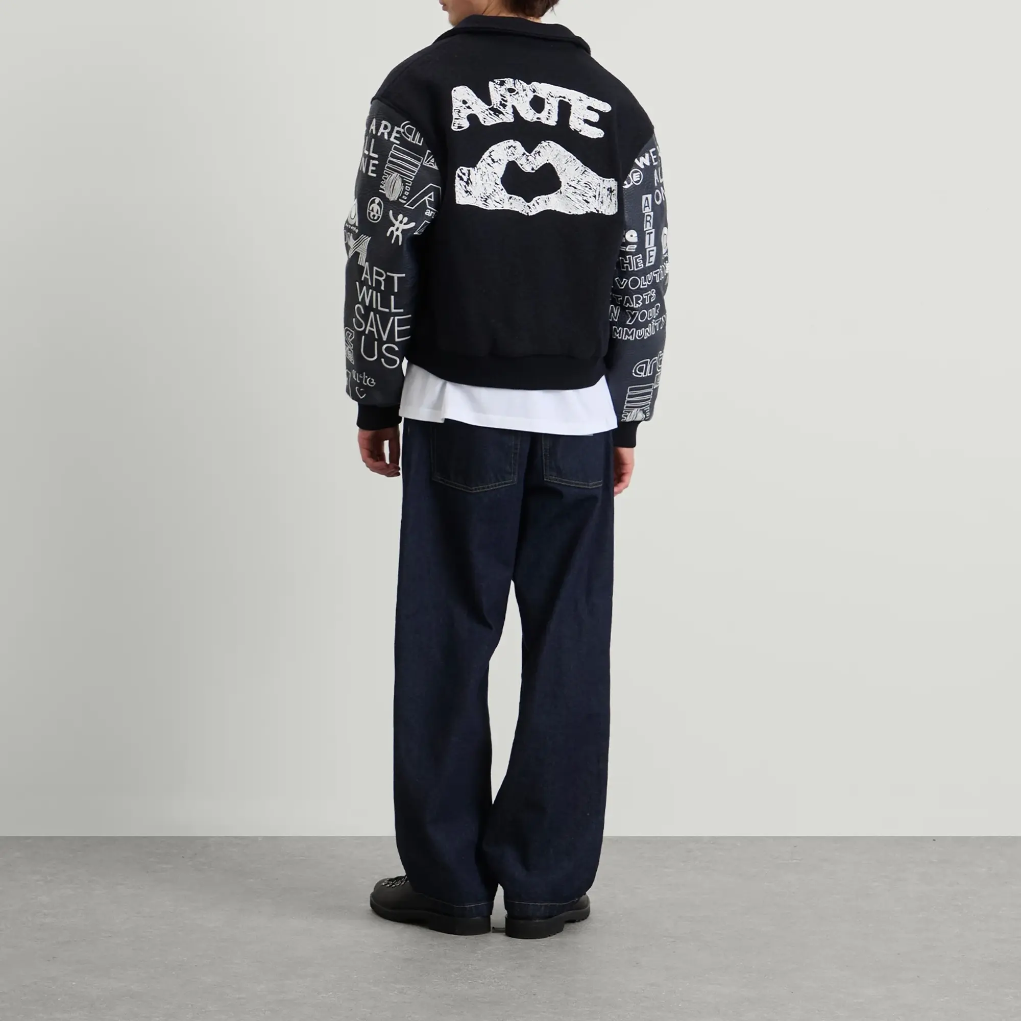 Arte Men's Art Saves College Jacket Navy