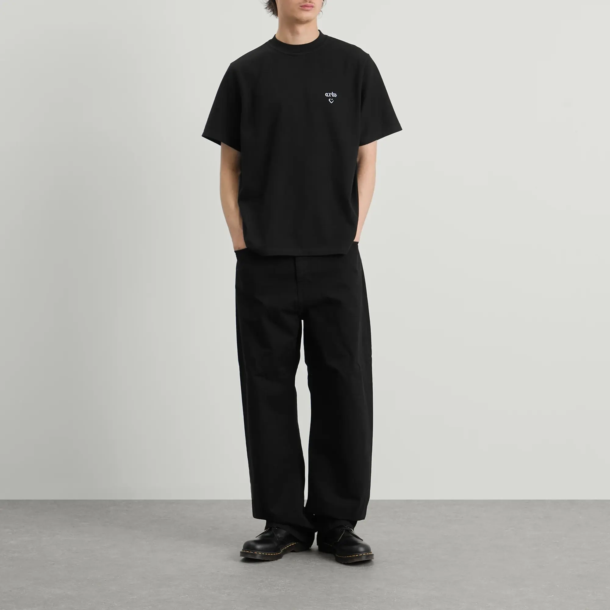 Arte Men's Heart Logo T-Shirt Black