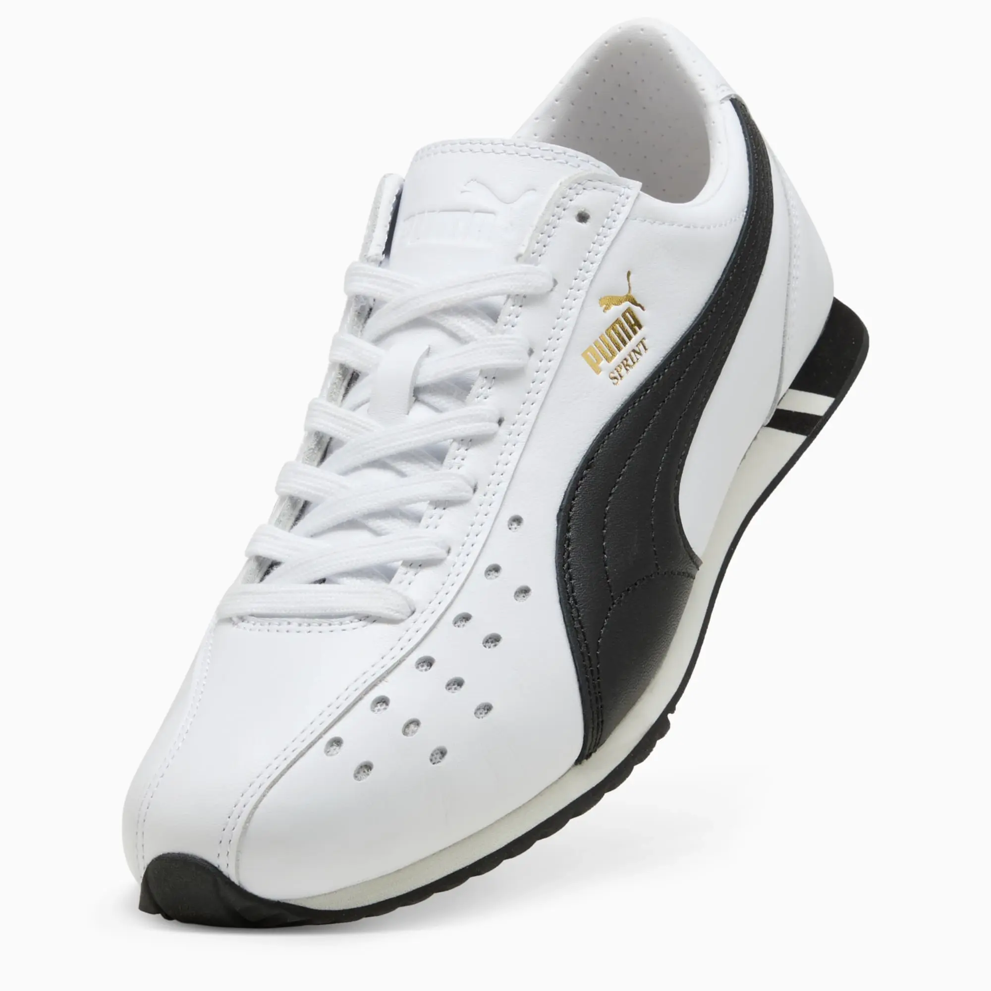 PUMA Sprint Sneakers Unisex, White/Black, size 10