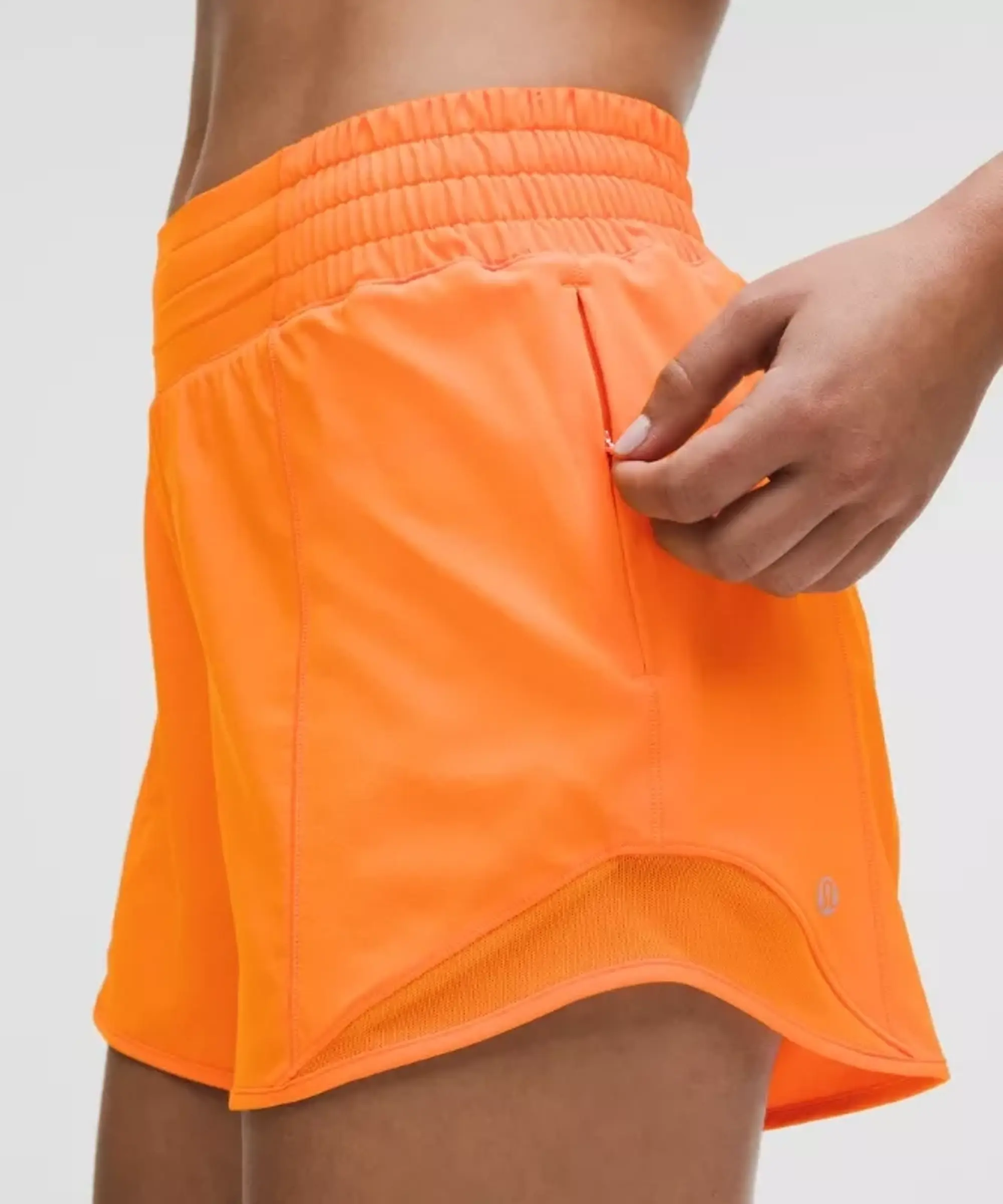 lululemon – Women's Hotty Hot High-Rise Lined Shorts – 4" – Color Orange – Size 0