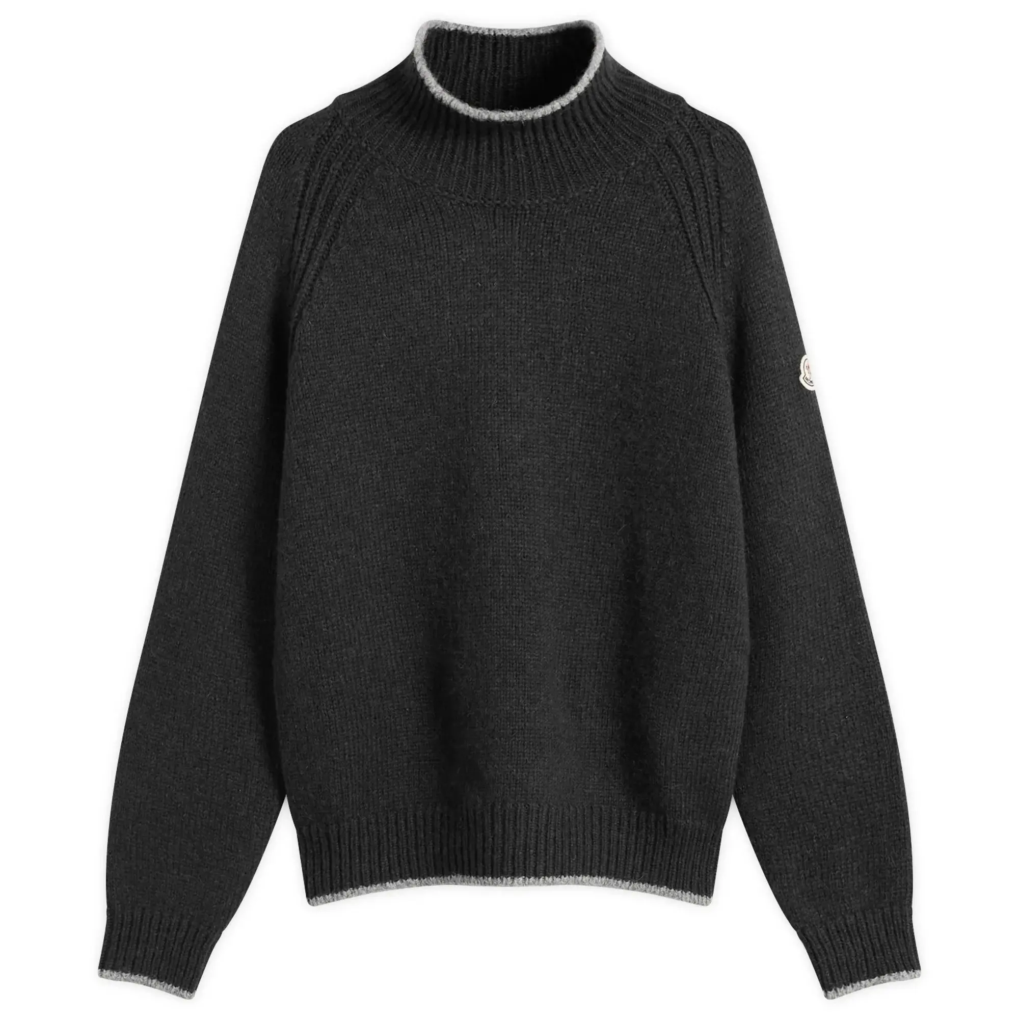 Moncler Men's Alpaca Wool Roll Neck Jumper Black