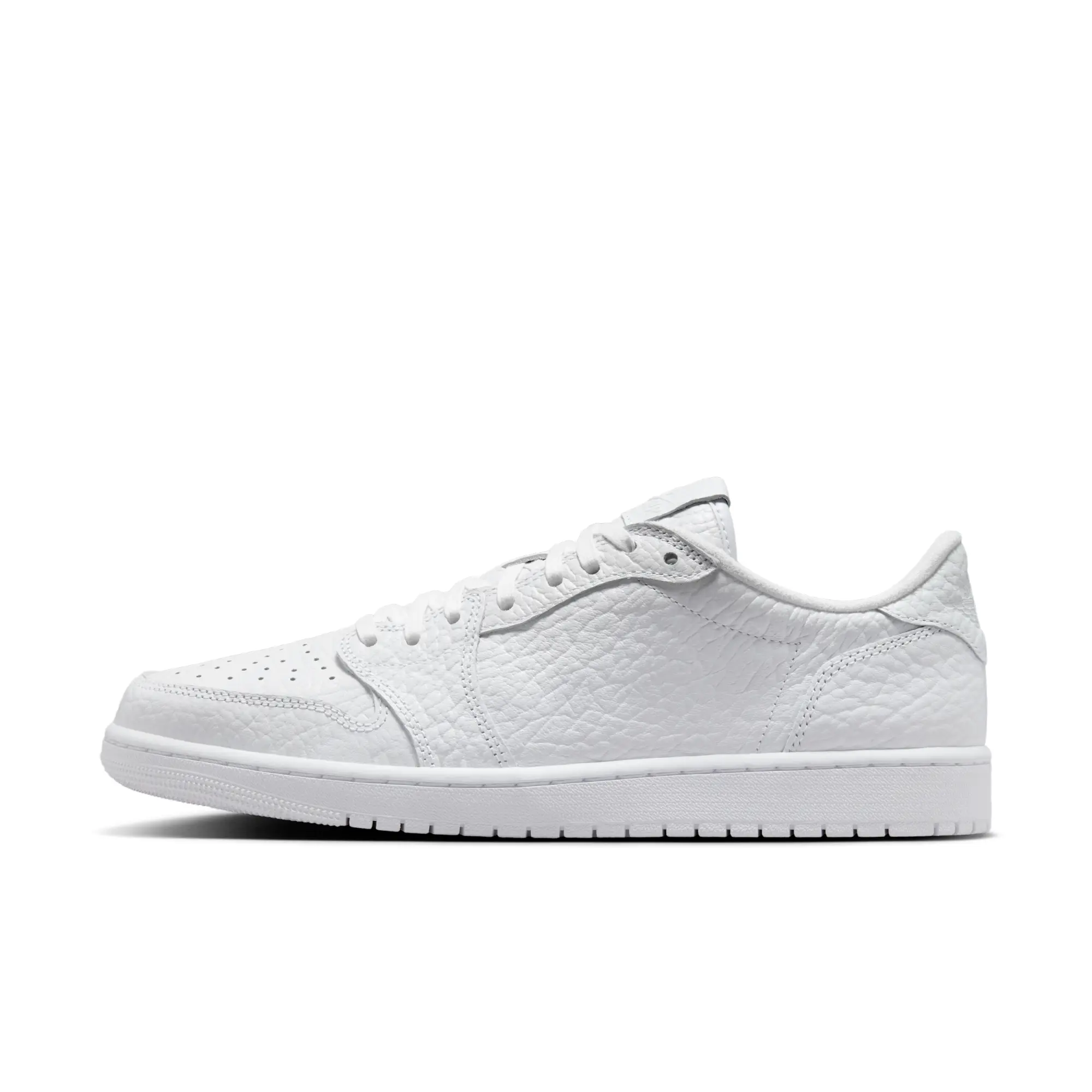 Nike Air Jordan 1 Retro Low Men's No-Swoosh Shoes - White