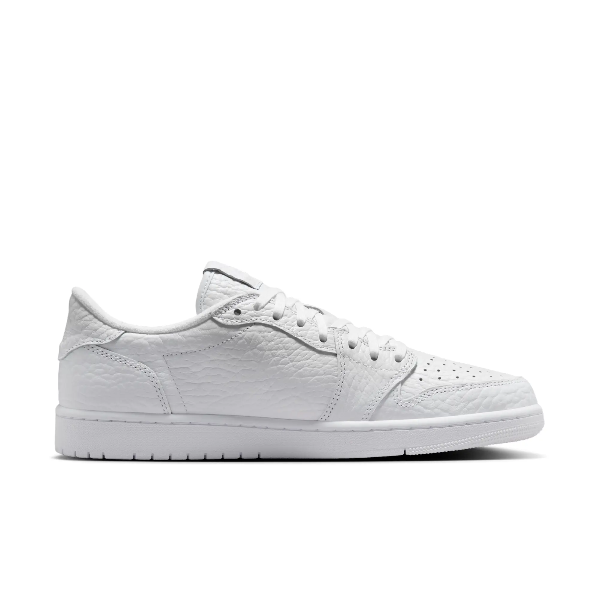 Nike Air Jordan 1 Retro Low Men's No-Swoosh Shoes - White