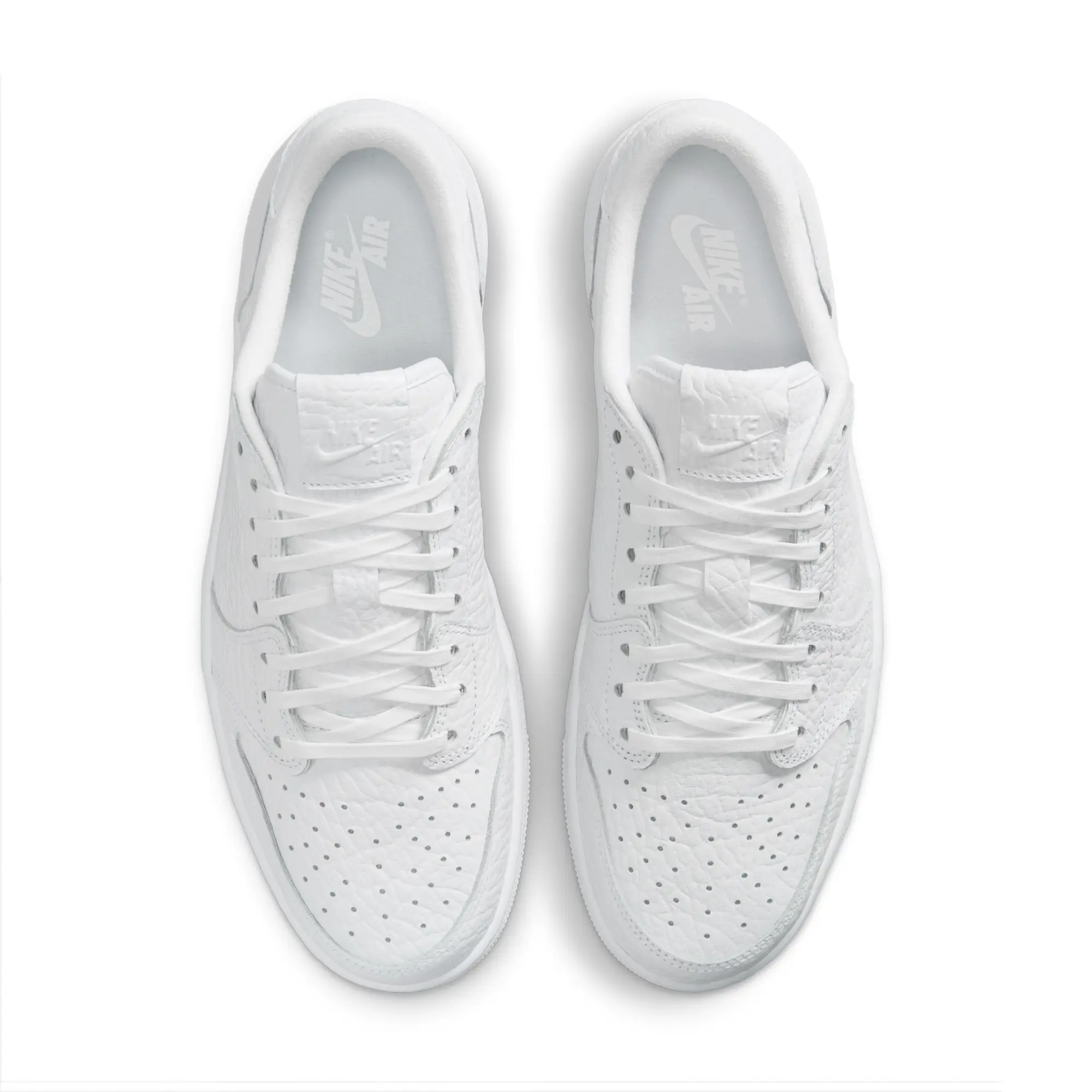 Nike Air Jordan 1 Retro Low Men's No-Swoosh Shoes - White