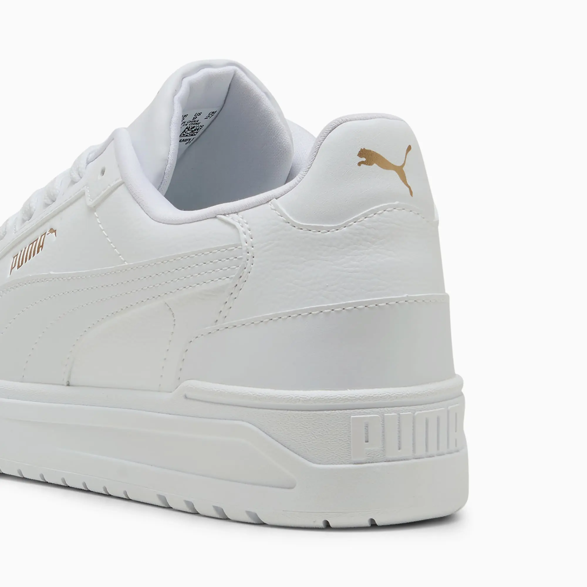 PUMA Shuffle Downtown Sneakers Unisex, White/Gold, size 10