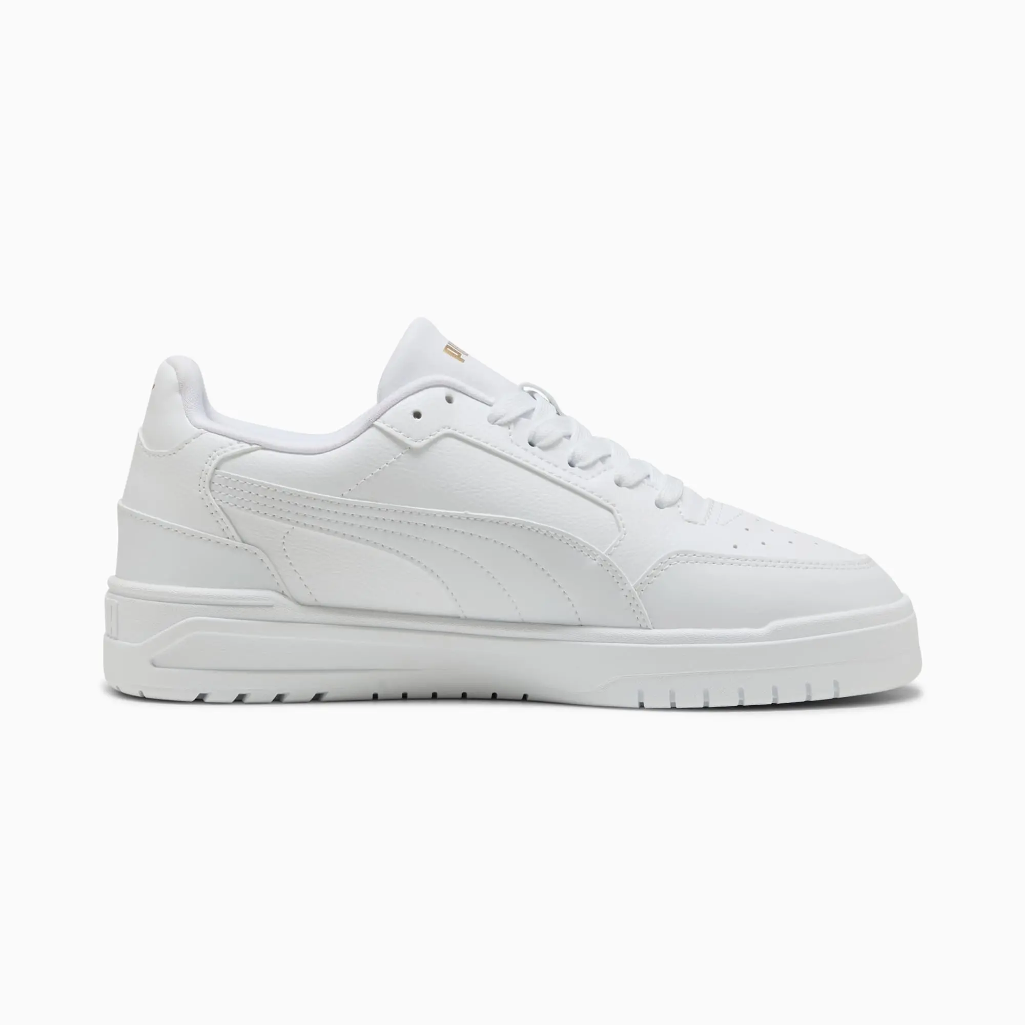 PUMA Shuffle Downtown Sneakers Unisex, White/Gold, size 10