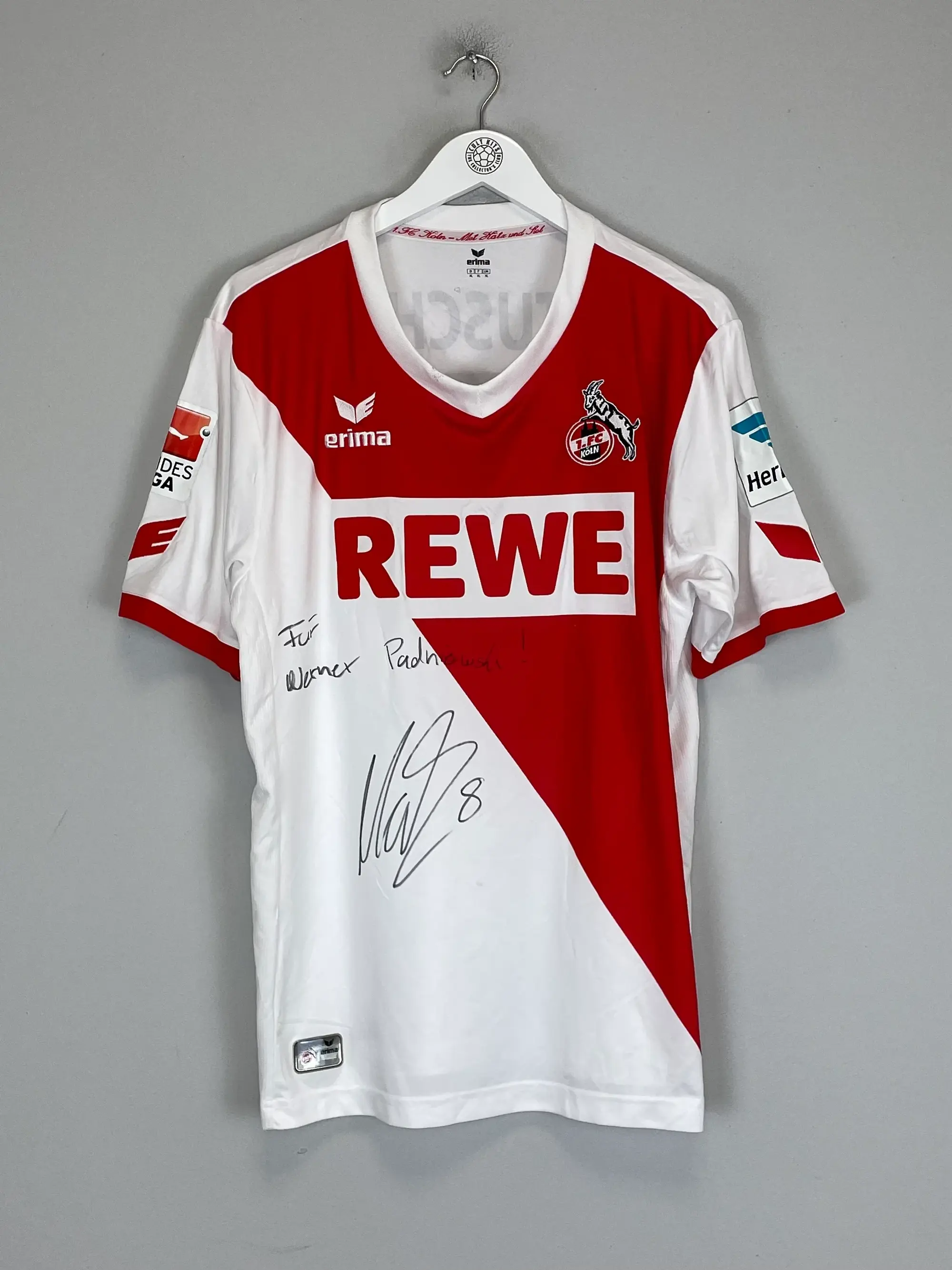 2014/15 FC KOLN MATUSCHYK #8 *MATCH ISSUED + SIGNED* HOME SHIRT (XL) ERIMA | Cult Kits