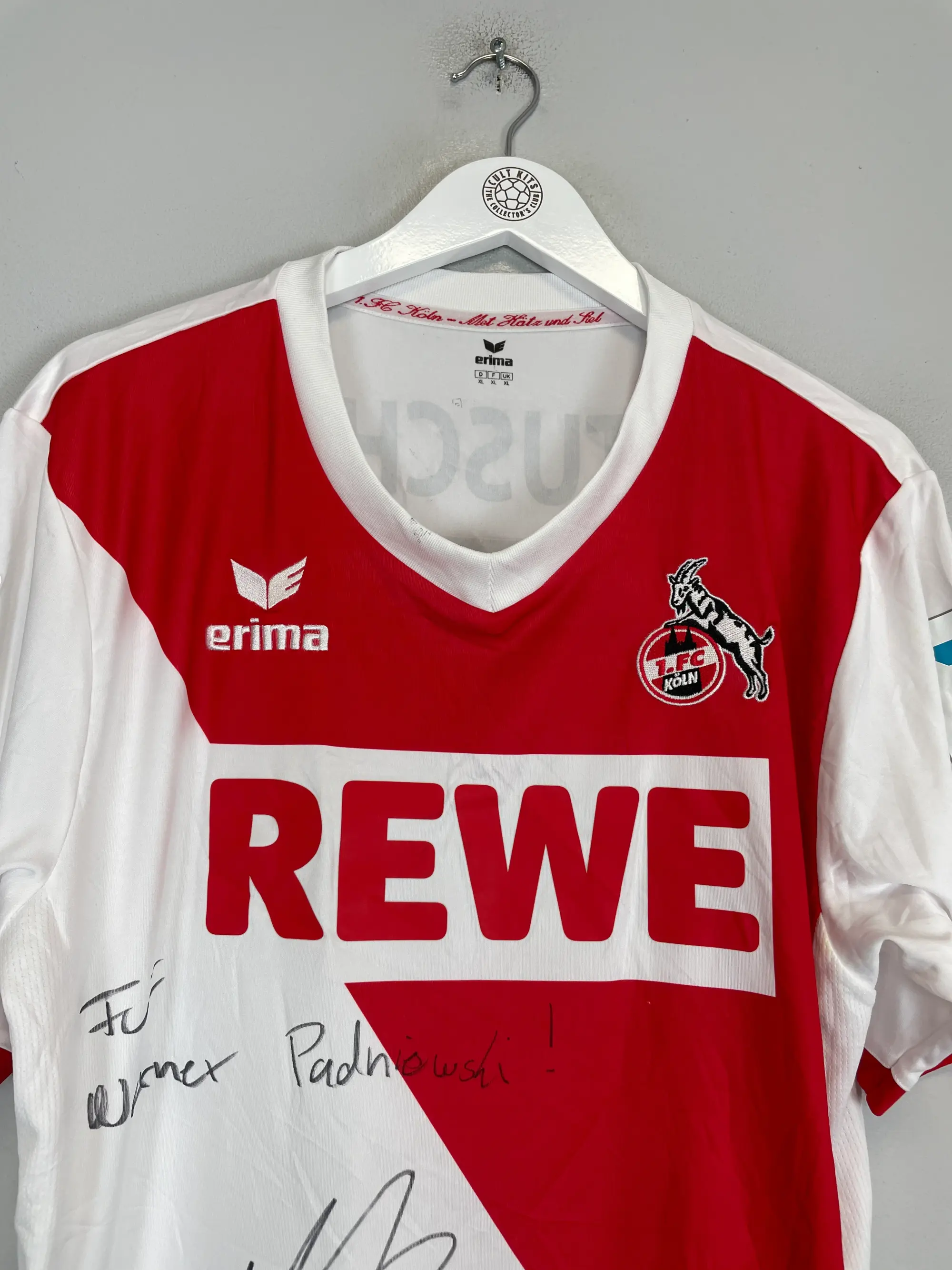 2014/15 FC KOLN MATUSCHYK #8 *MATCH ISSUED + SIGNED* HOME SHIRT (XL) ERIMA | Cult Kits