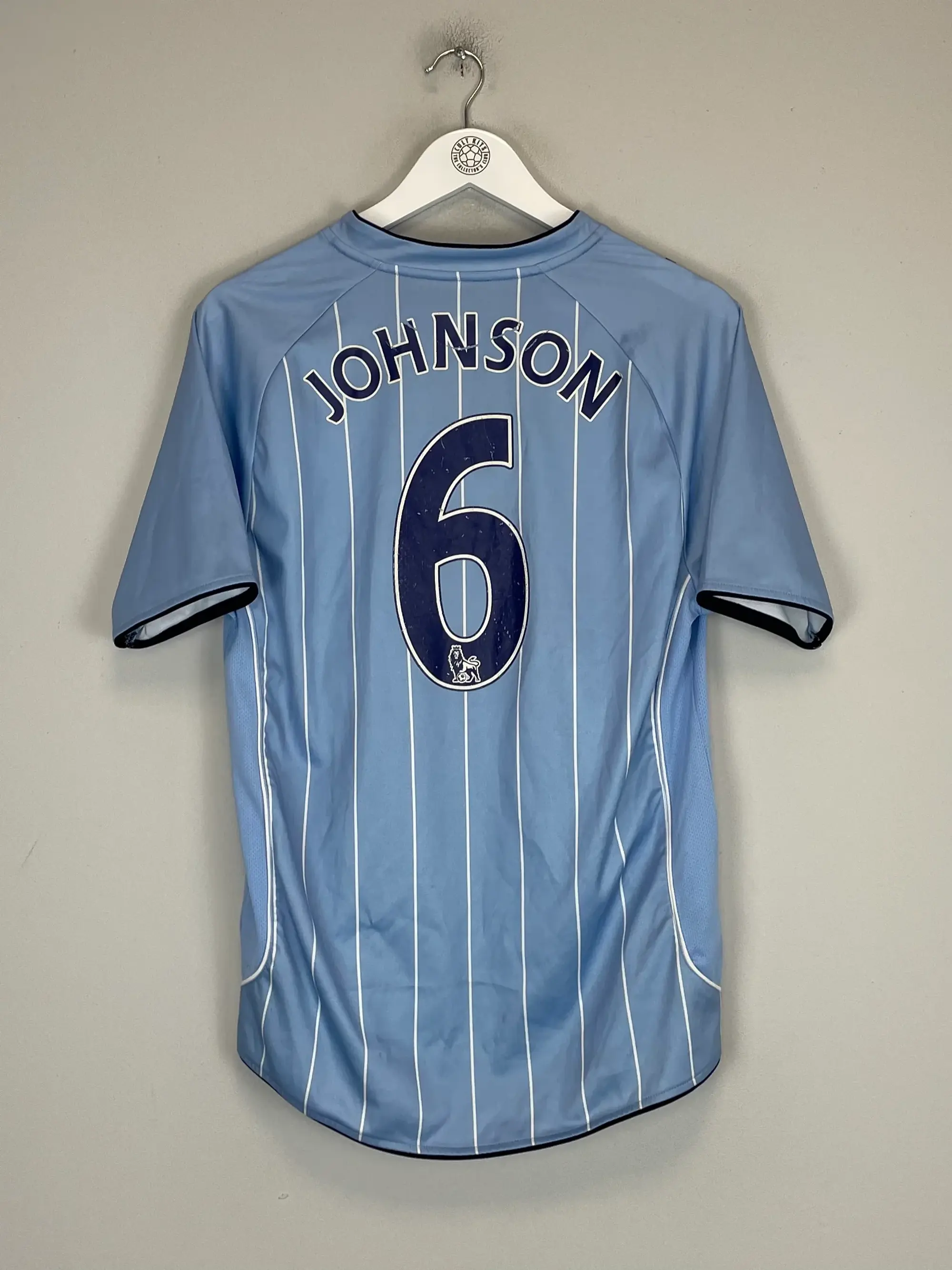 2007/08 MANCHESTER CITY JOHNSON #6 HOME SHIRT (M) LE COQ | Cult Kits