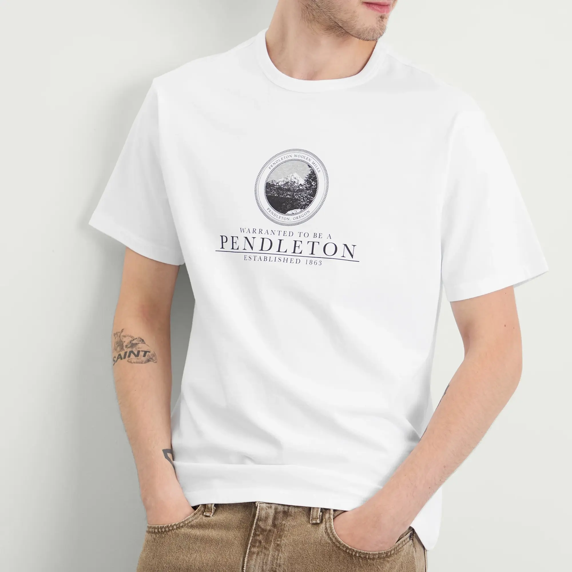 Pendleton Men's Collegiate T-Shirt White