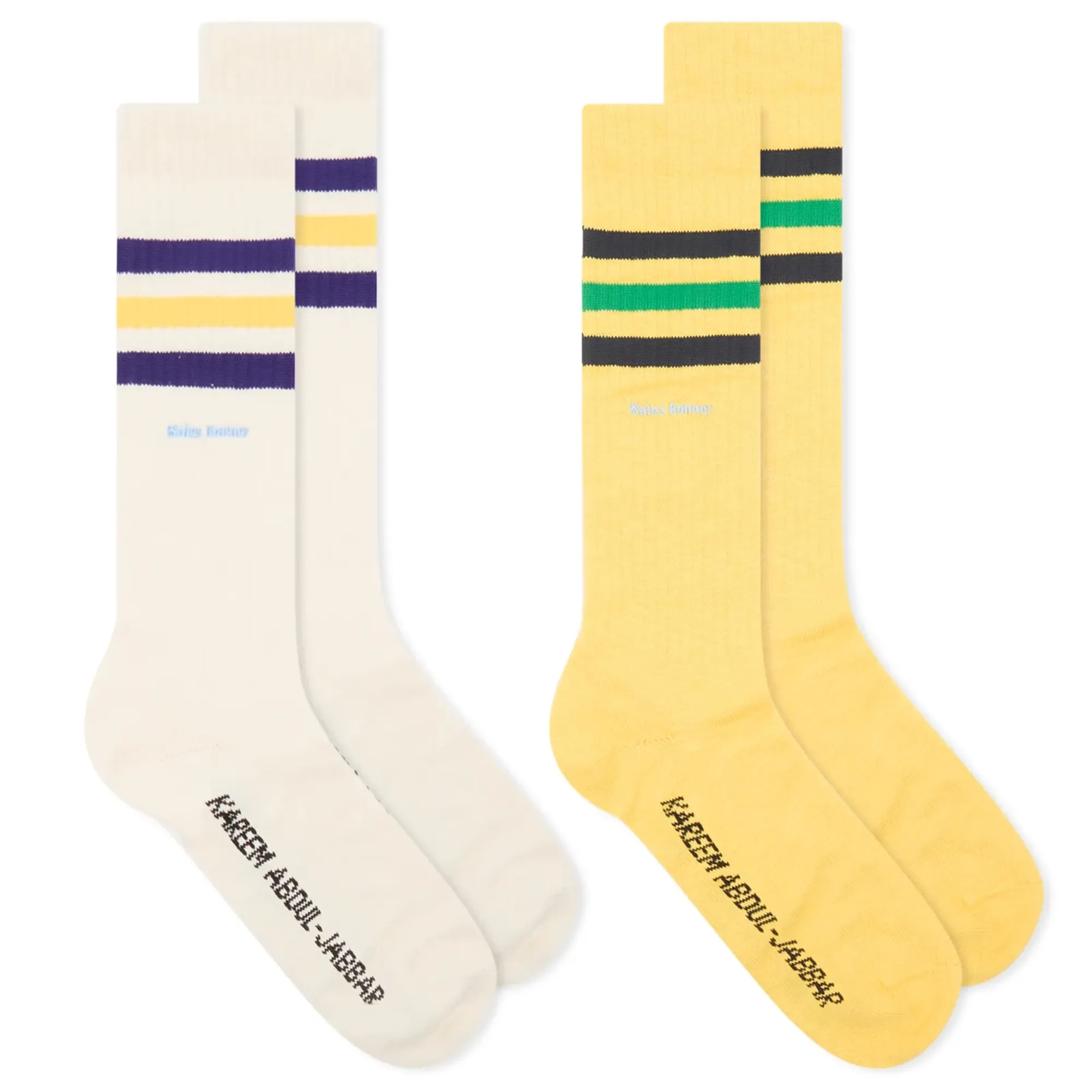 Adidas Men's x Wales Bonner Jabbar Socks Chalk White/Spring Yellow