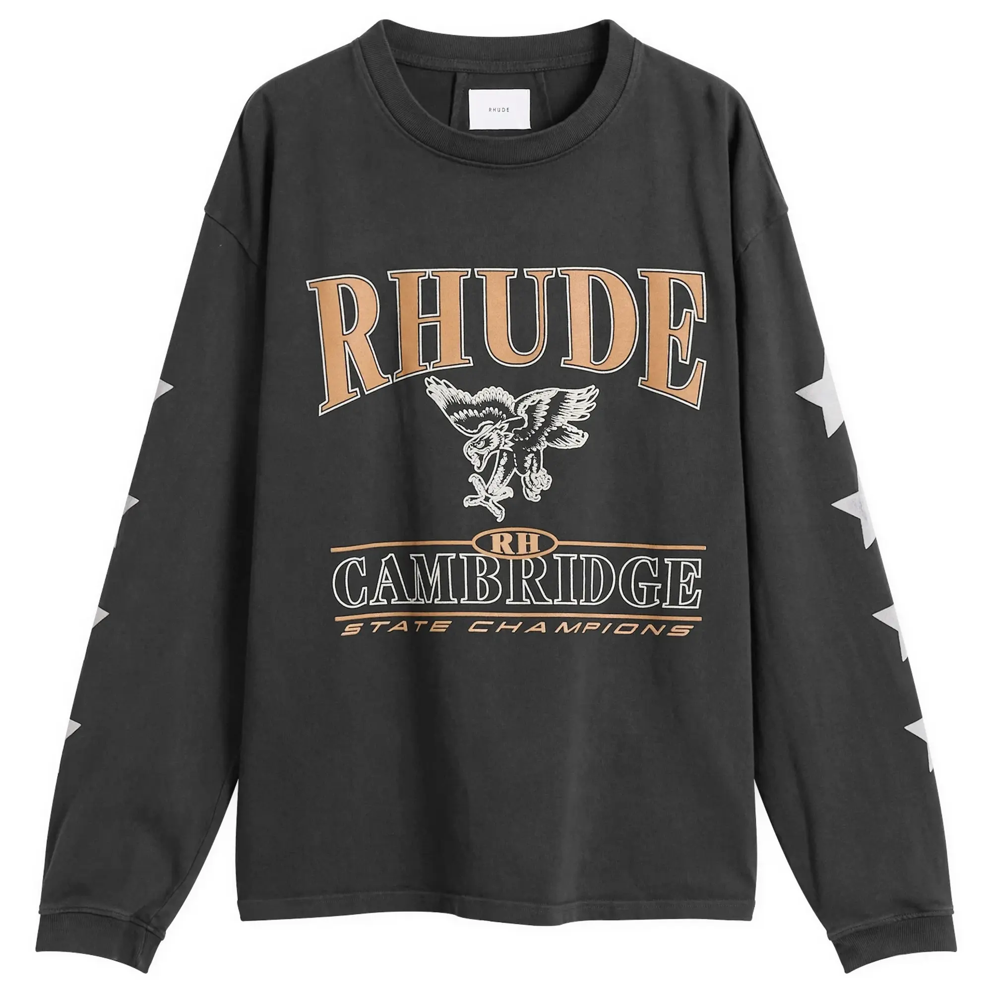 Rhude Men's Cambridge State Champs Long Sleeve T-Shirt Vintage Black