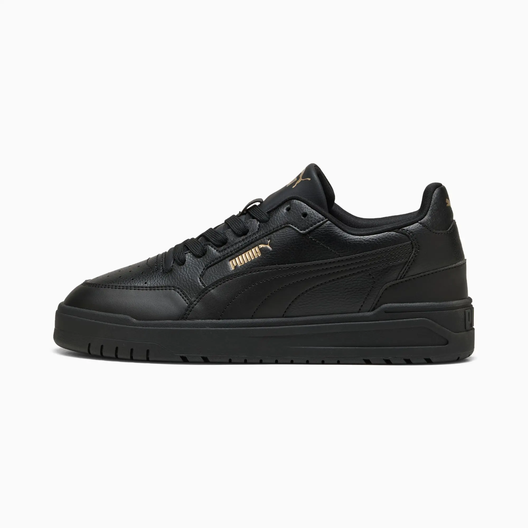 PUMA Shuffle Downtown Sneakers Unisex, Black/Gold, size 10