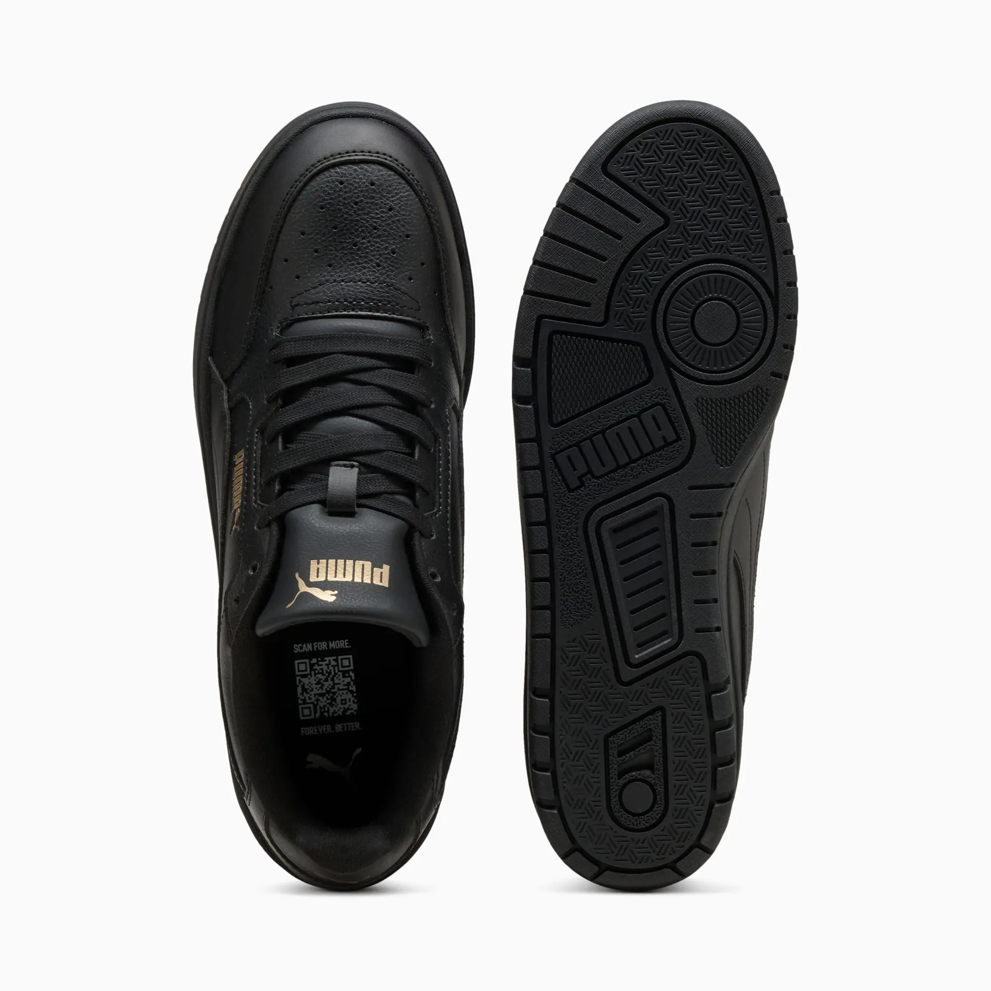 PUMA Shuffle Downtown Sneakers Unisex, Black/Gold, size 10