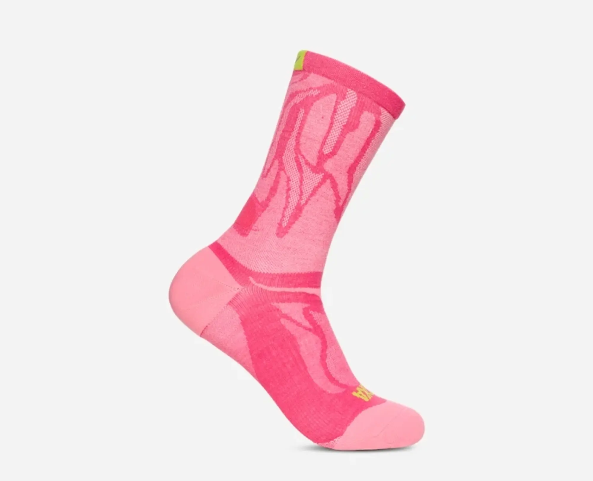 Hoka Clifton Crew Run Sock In Electric Rose