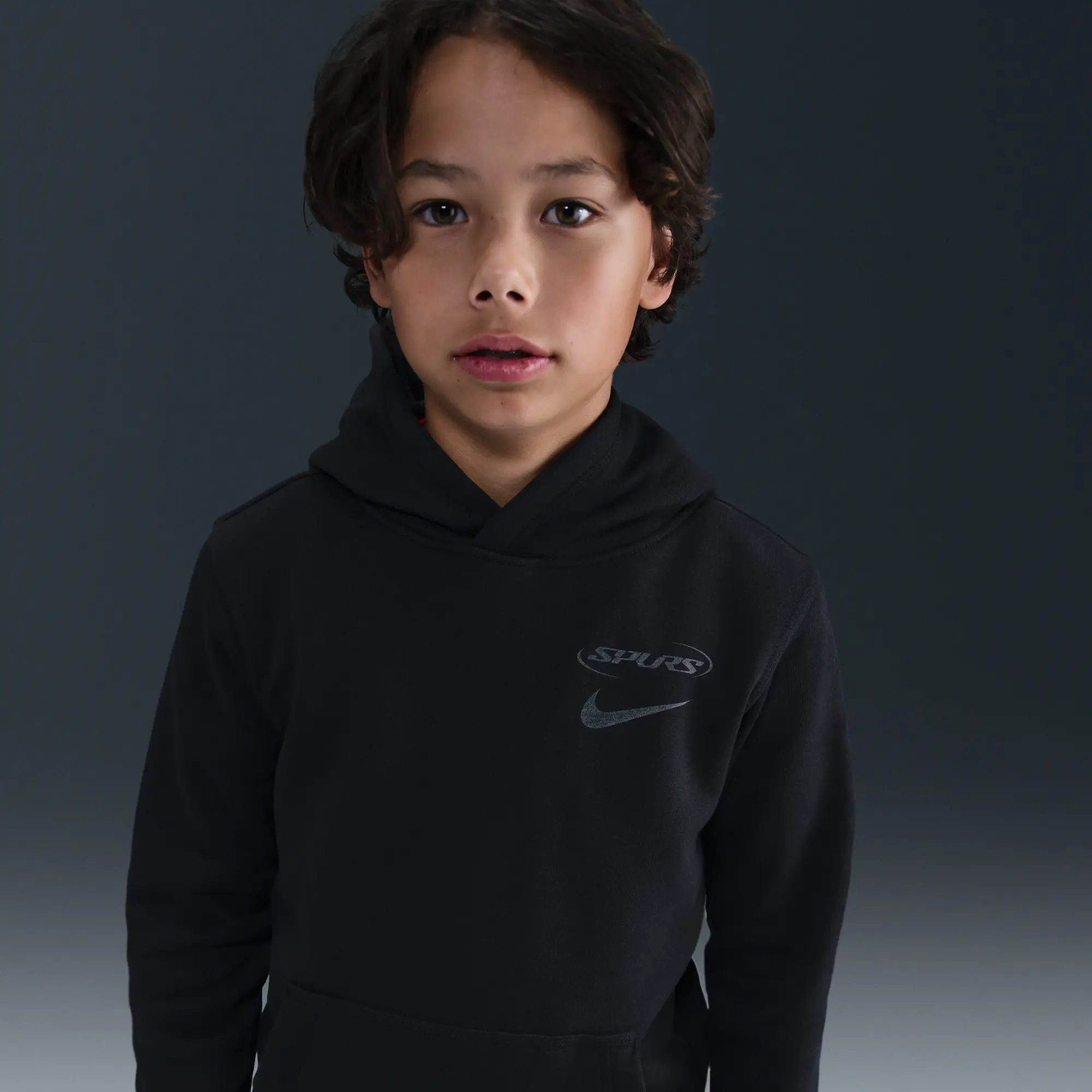Tottenham Hotspur Club Nike Football Pullover Hoodie - Black - Fleece