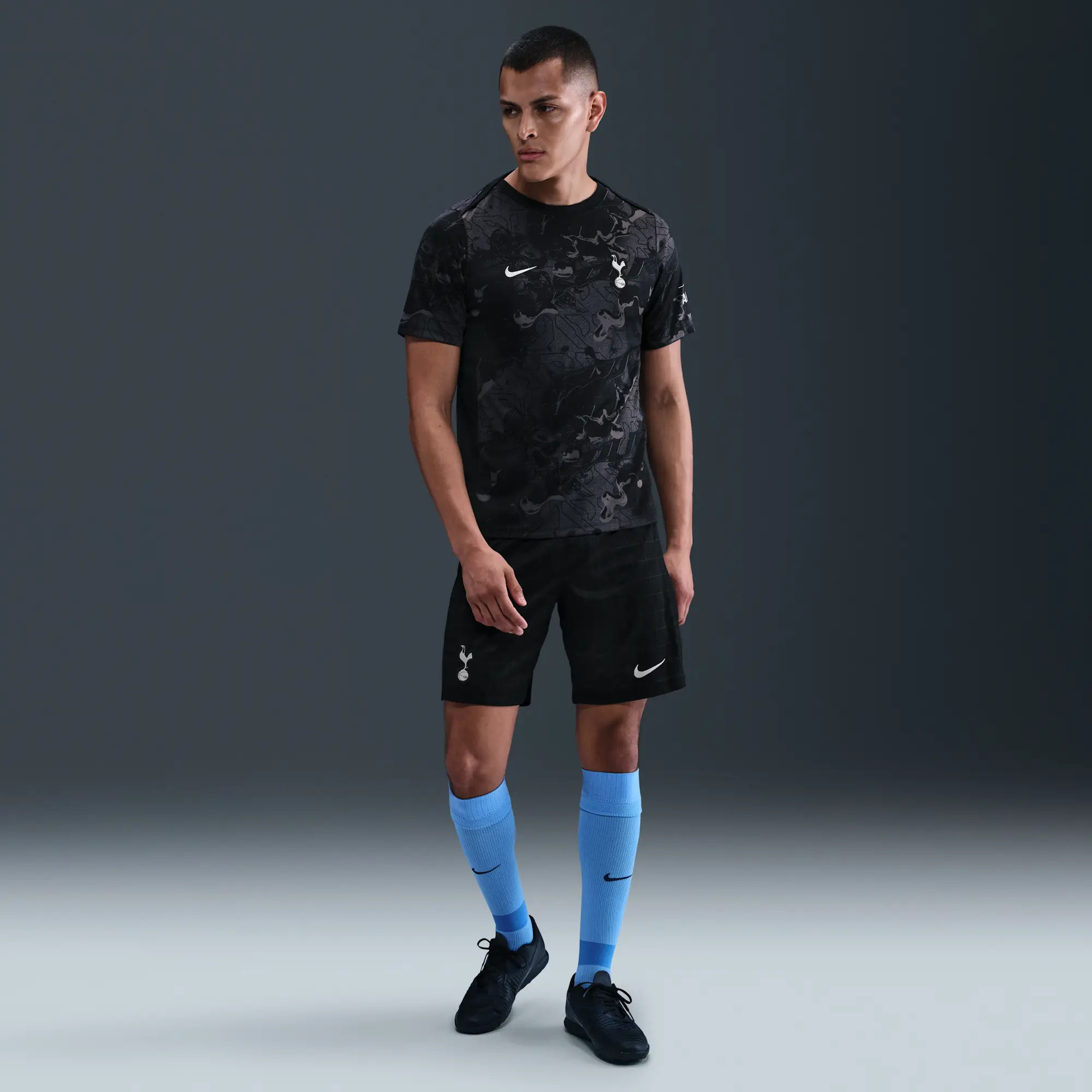 Tottenham Hotspur Academy Pro Home Nike Dri-FIT Football Pre-Match Short-Sleeve Top - Black - Sustainable Materials