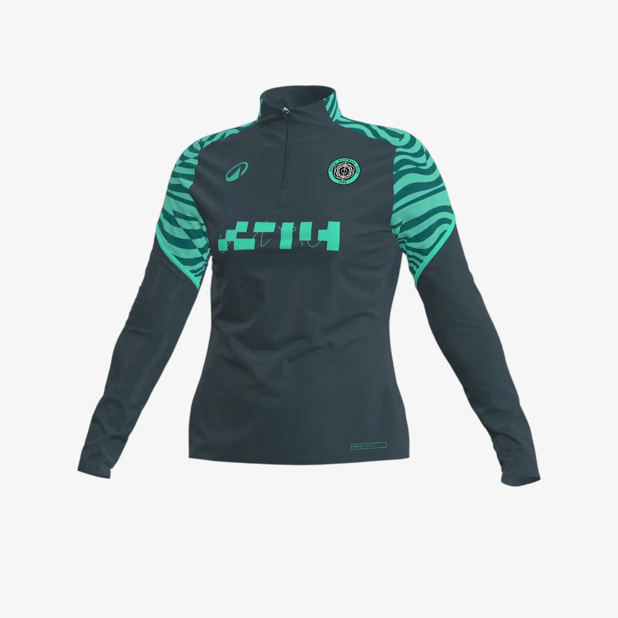Women's Football 1/2 Zip Sweatshirt Viralto - Green