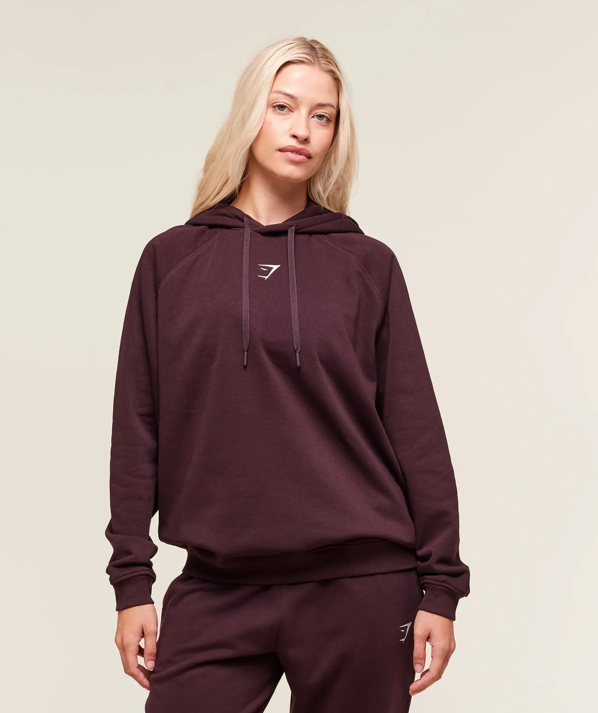  Training Oversized Fleece Hoodie - Cherry Purple