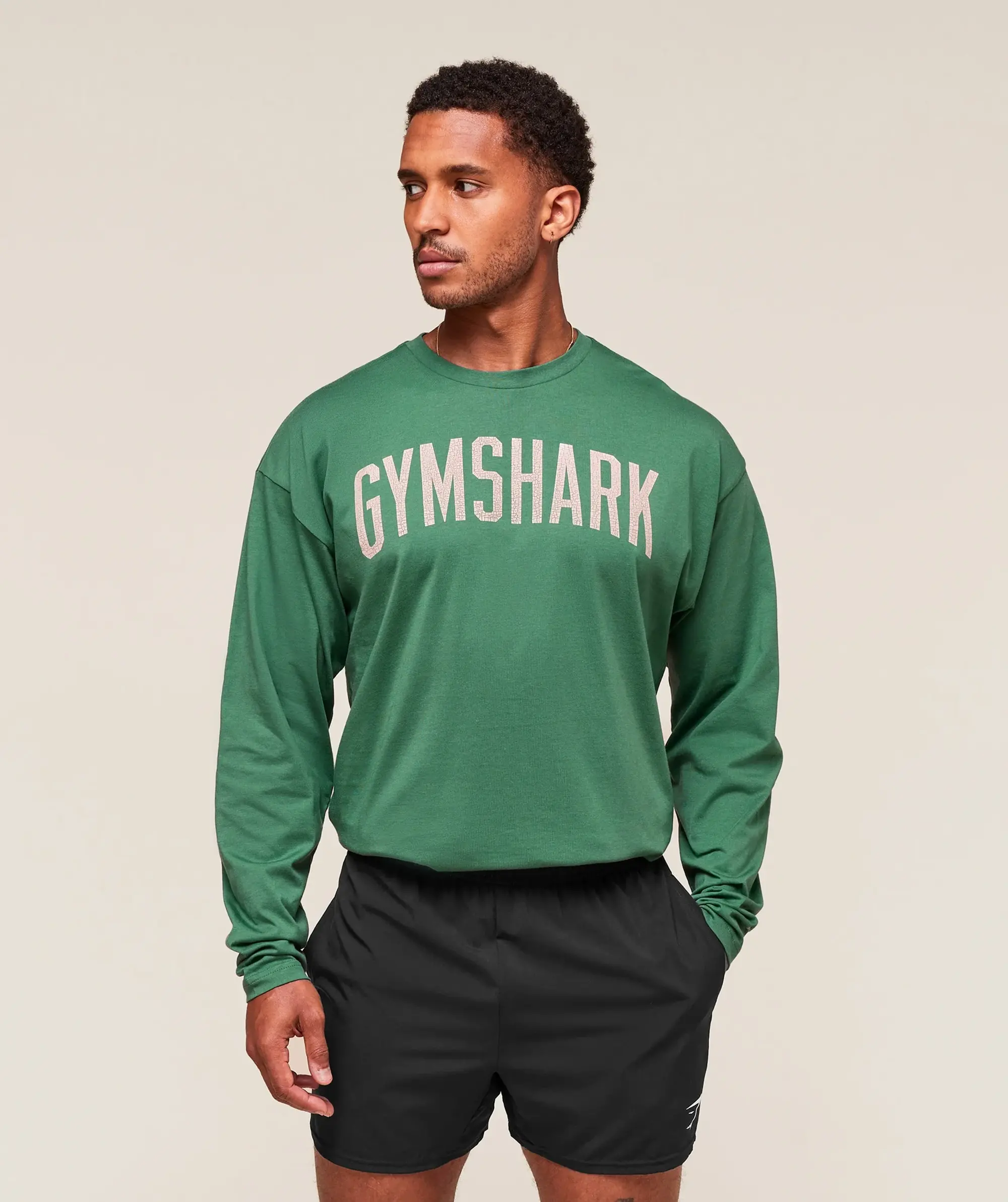  Worn Graphic Long Sleeve T-Shirt - Lift Green