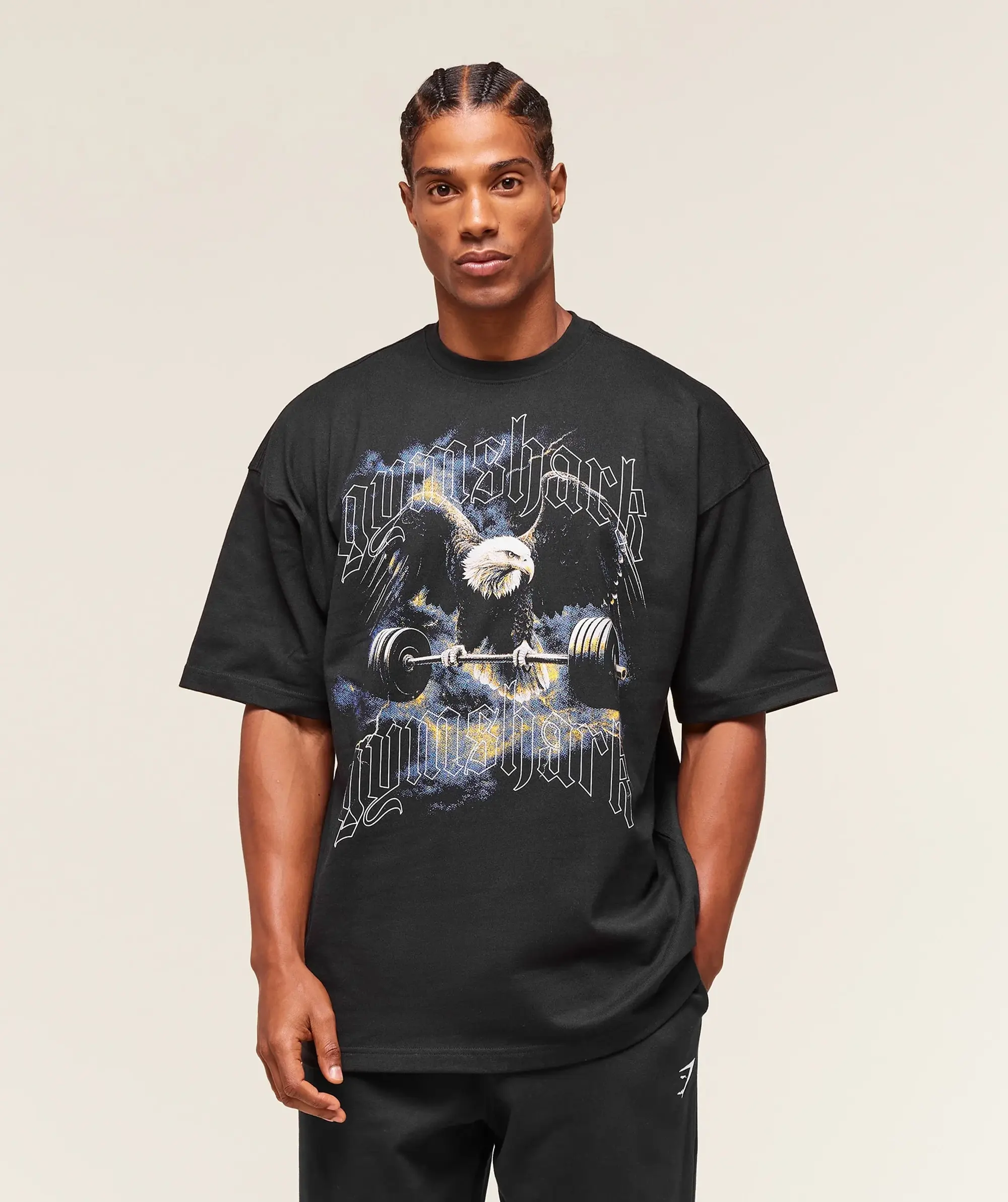  Eagle Graphic T-Shirt - Black